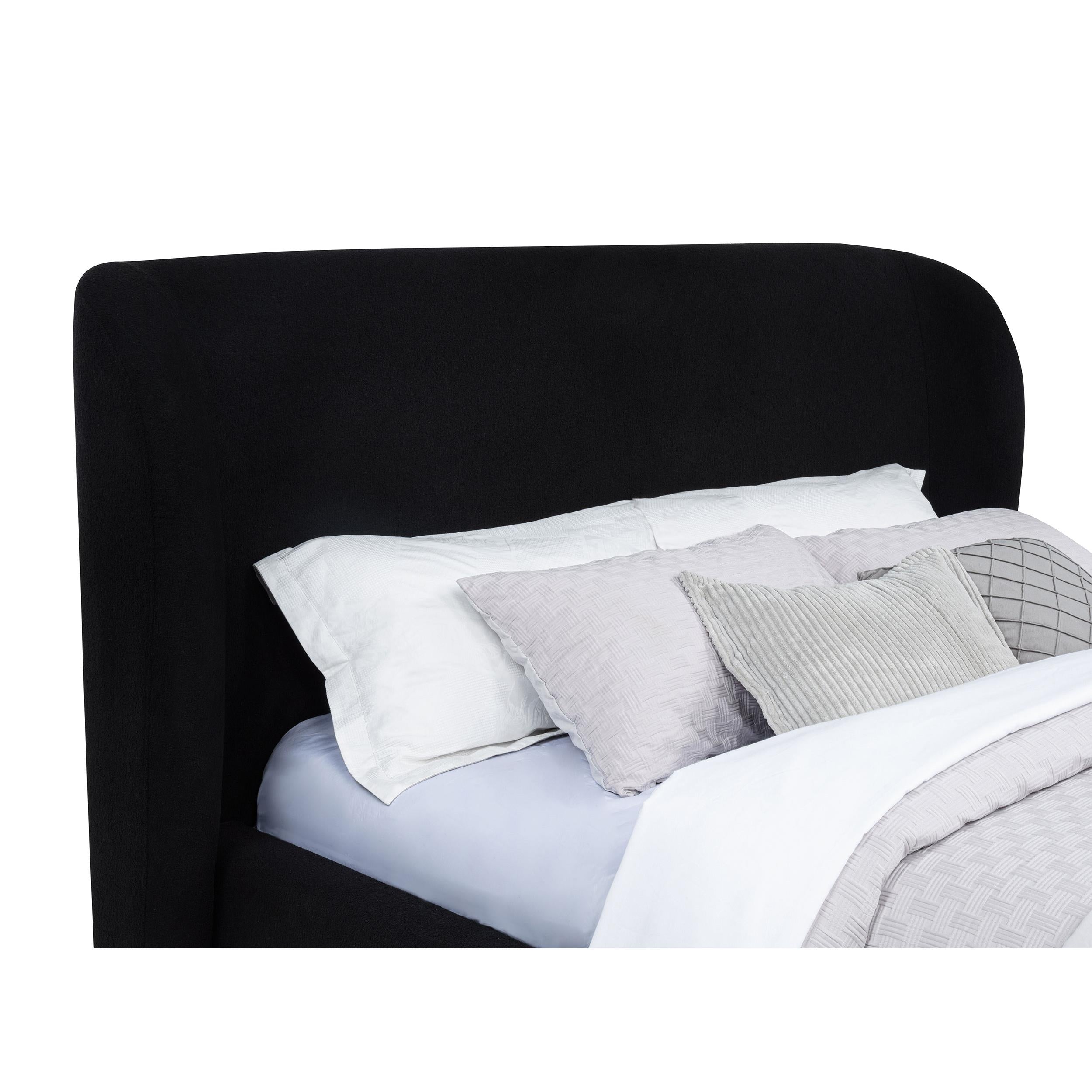  Coaster Furniture Blaire 315967BLKKE Upholstered Eastern King Wingback Platform Bed - Black IMAGE 3