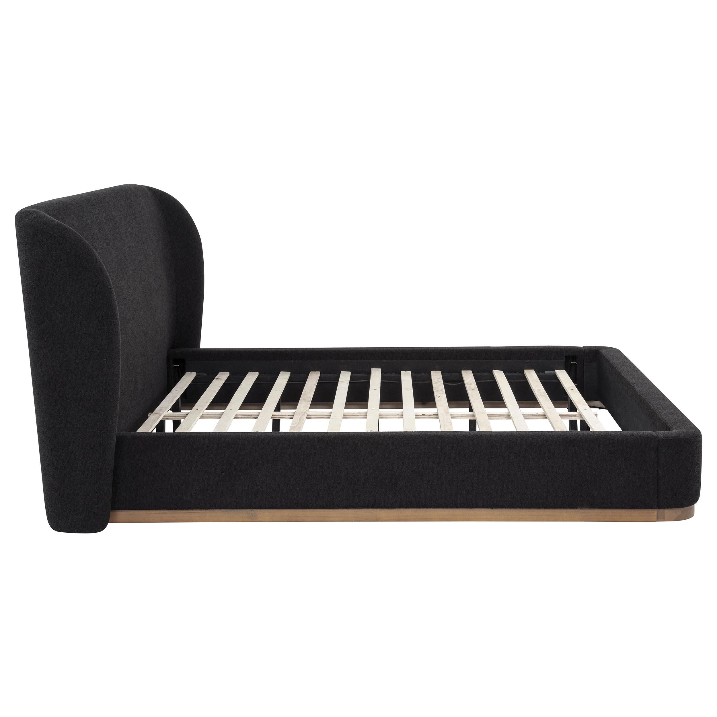  Coaster Furniture Blaire 315967BLKKW Upholstered California King Wingback Platform Bed - Black IMAGE 8