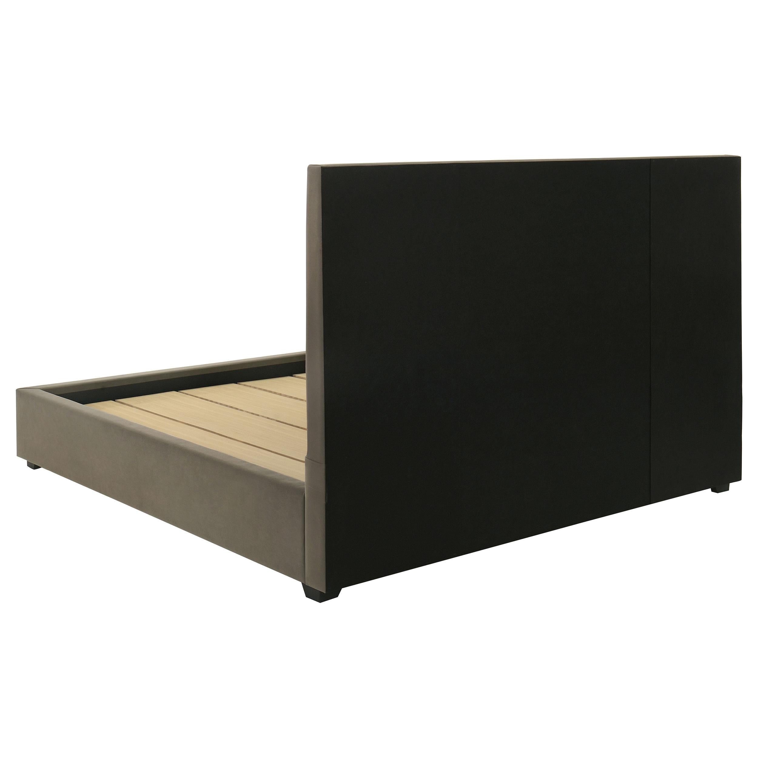 Coaster Furniture Delsea 315975Q Upholstered Queen Panel Platform Bed - Light Brown IMAGE 6