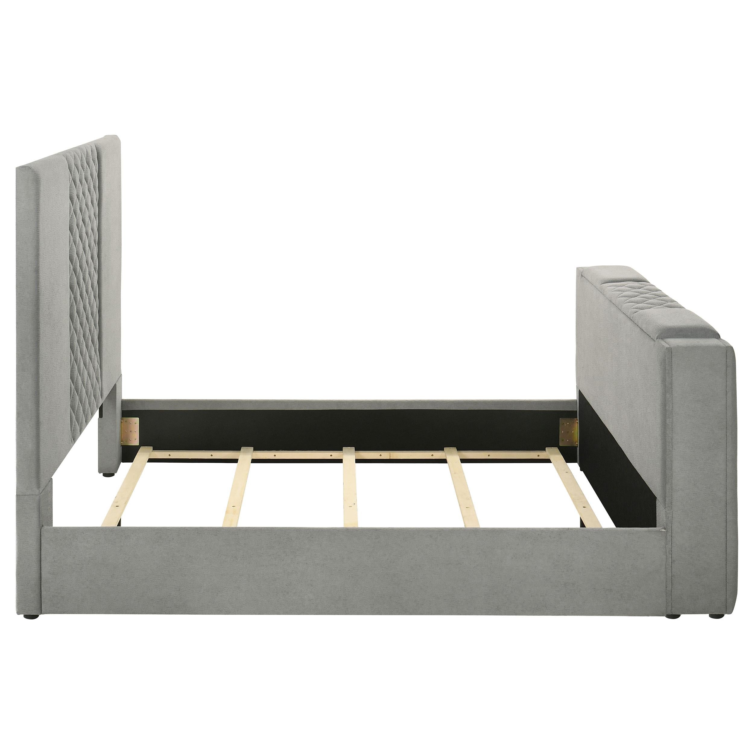  Coaster Furniture Tara 315994Q 61-inch Upholstered Queen Panel TV Bed - Grey IMAGE 12