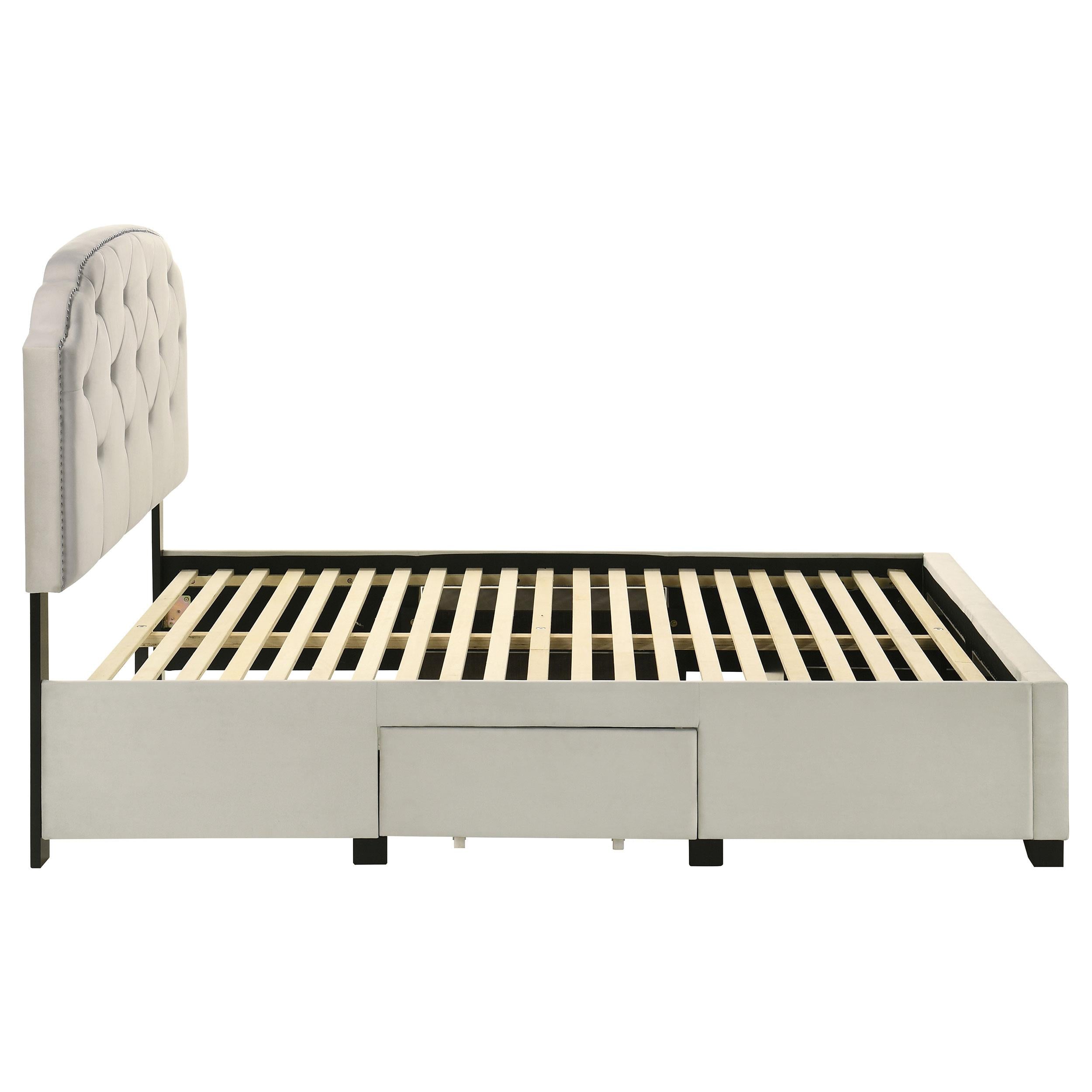  Coaster Furniture Marianna 316011F 4-drawer Upholstered Full Storage Bed - Cream IMAGE 5