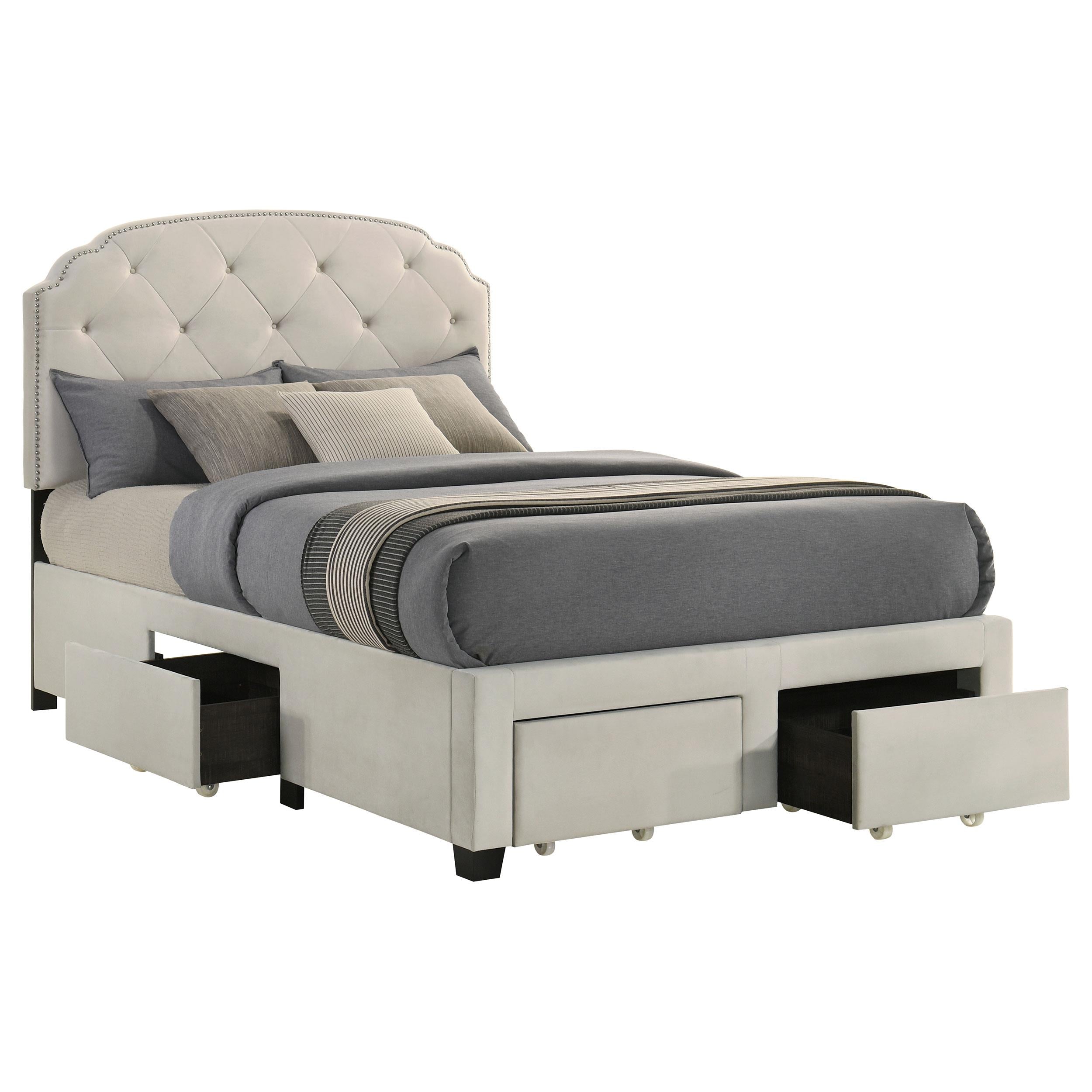  Coaster Furniture Marianna 316011F 4-drawer Upholstered Full Storage Bed - Cream IMAGE 6