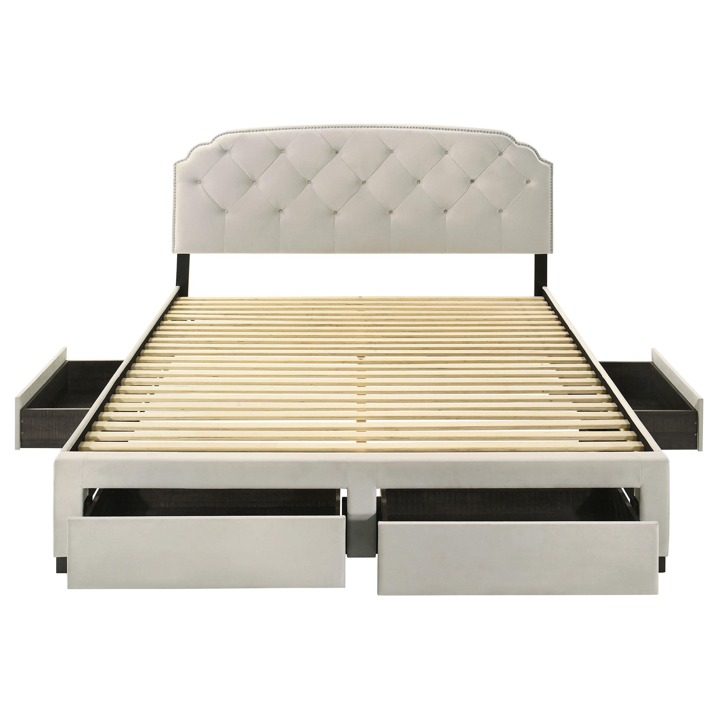  Coaster Furniture Marianna 316011KE 4-drawer Upholstered Eastern King Storage Bed - Cream IMAGE 10