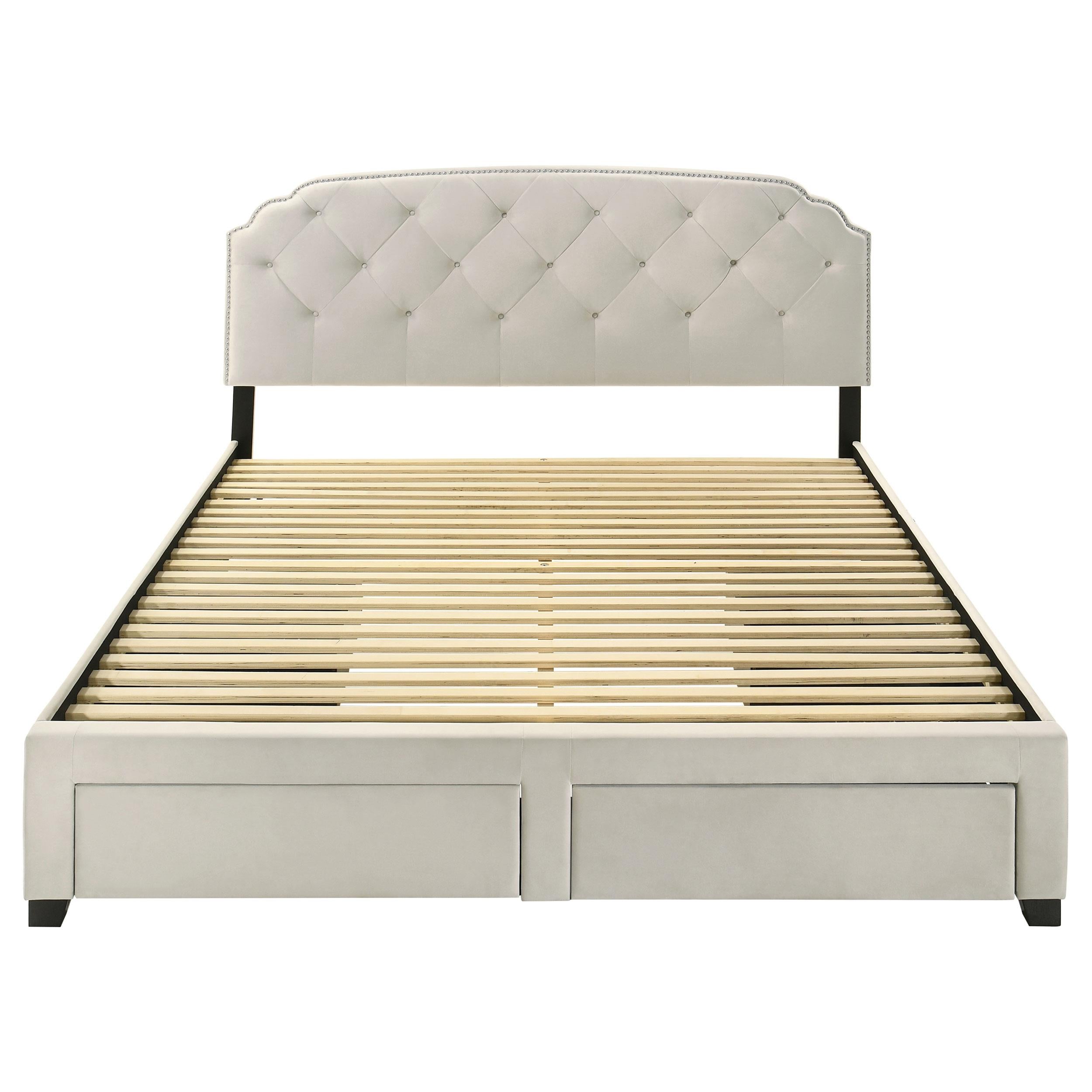  Coaster Furniture Marianna 316011KE 4-drawer Upholstered Eastern King Storage Bed - Cream IMAGE 8