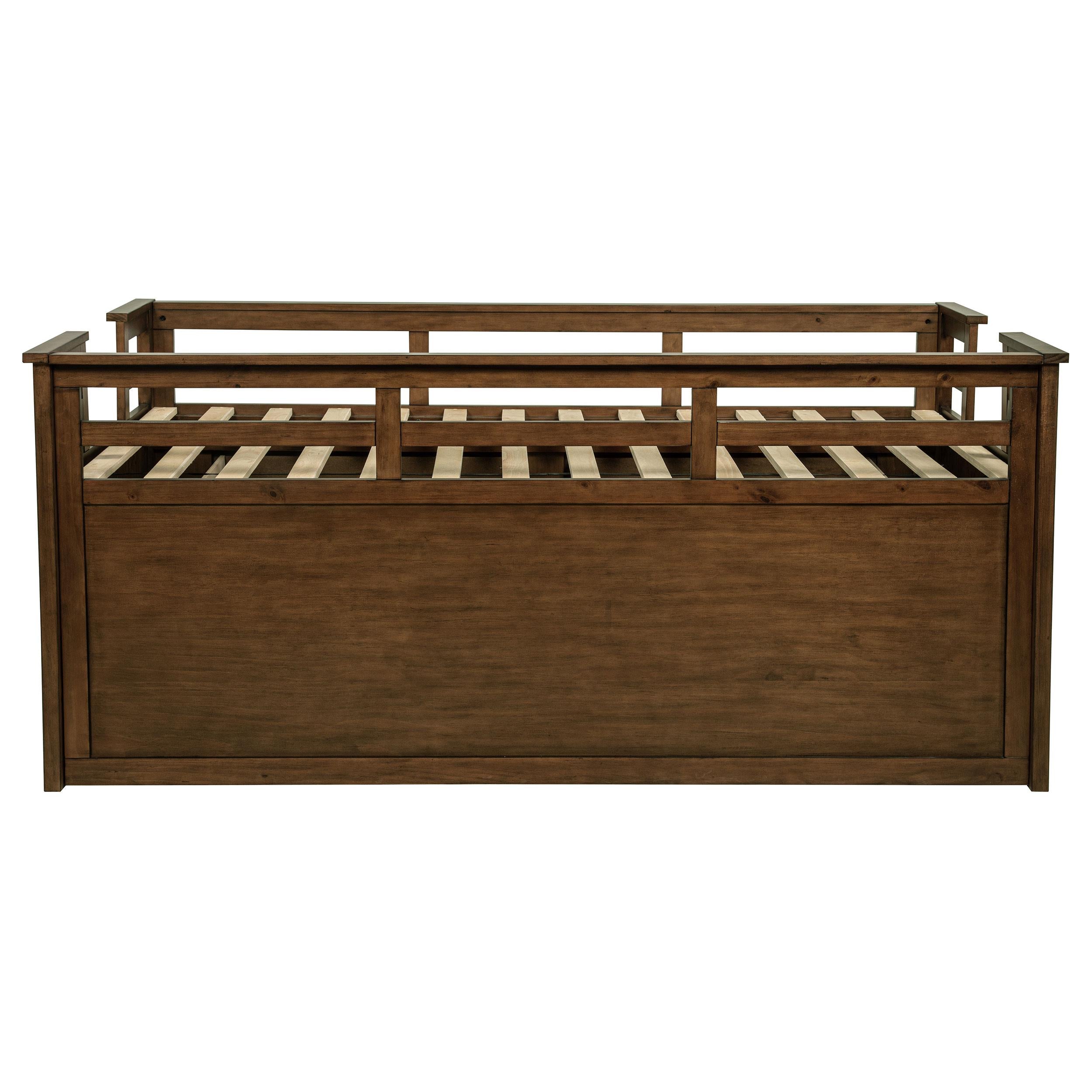  Coaster Furniture Carlsbad 400716T Wood Twin Captains Bed With Trundle - Medium Brown IMAGE 12
