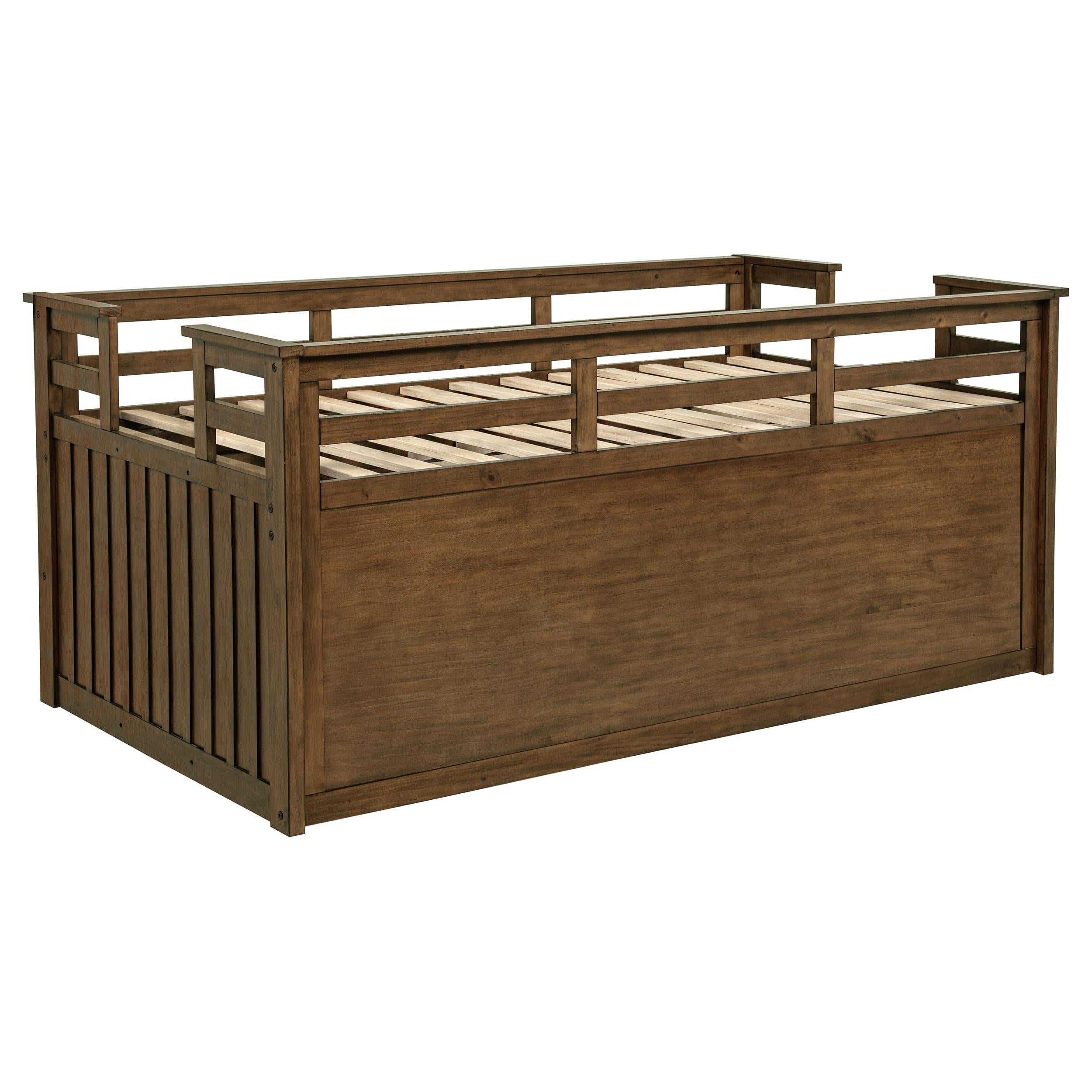  Coaster Furniture Carlsbad 400716T Wood Twin Captains Bed With Trundle - Medium Brown IMAGE 9