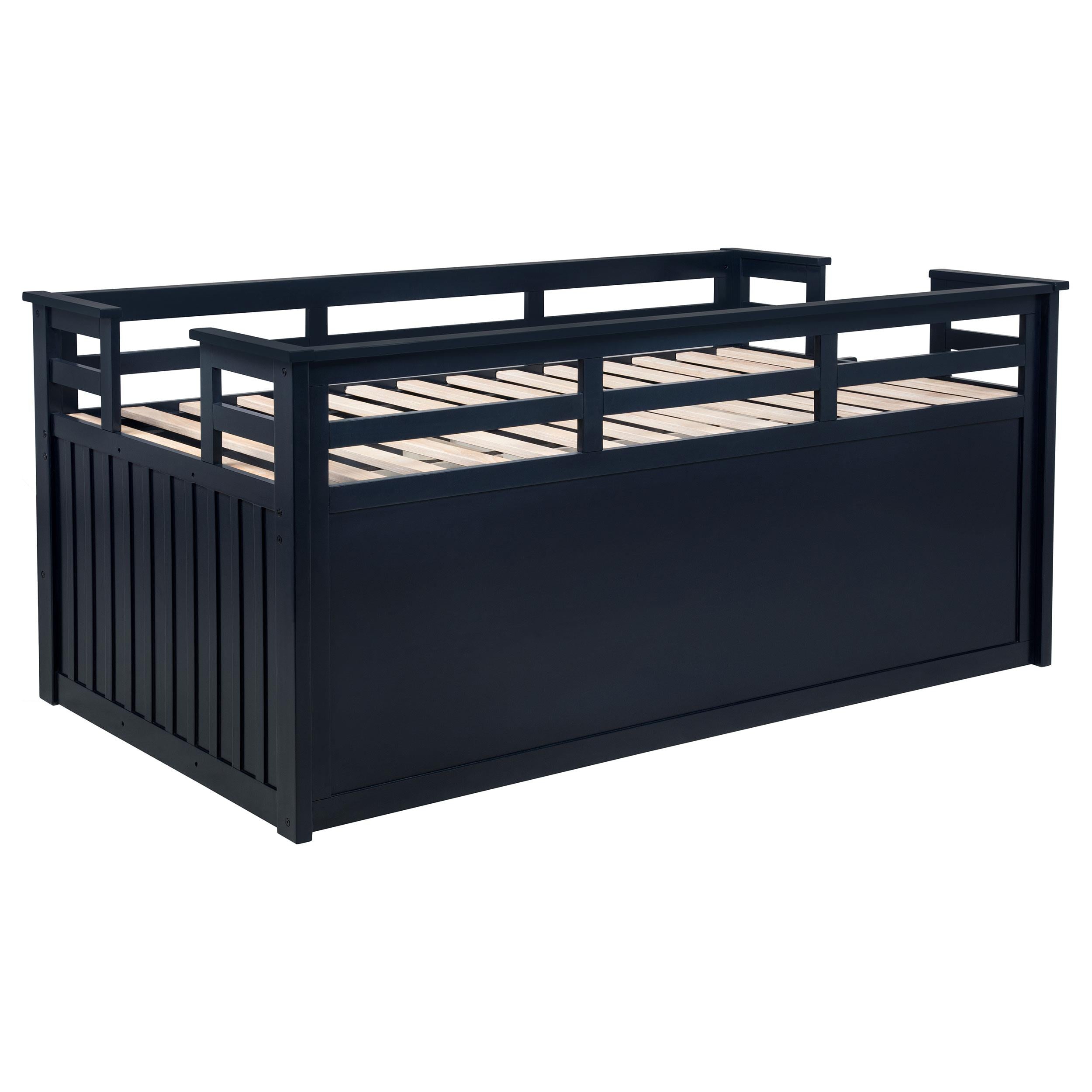  Coaster Furniture Carlsbad 401980T Wood Twin Captains Bed With Trundle - Navy Blue IMAGE 11
