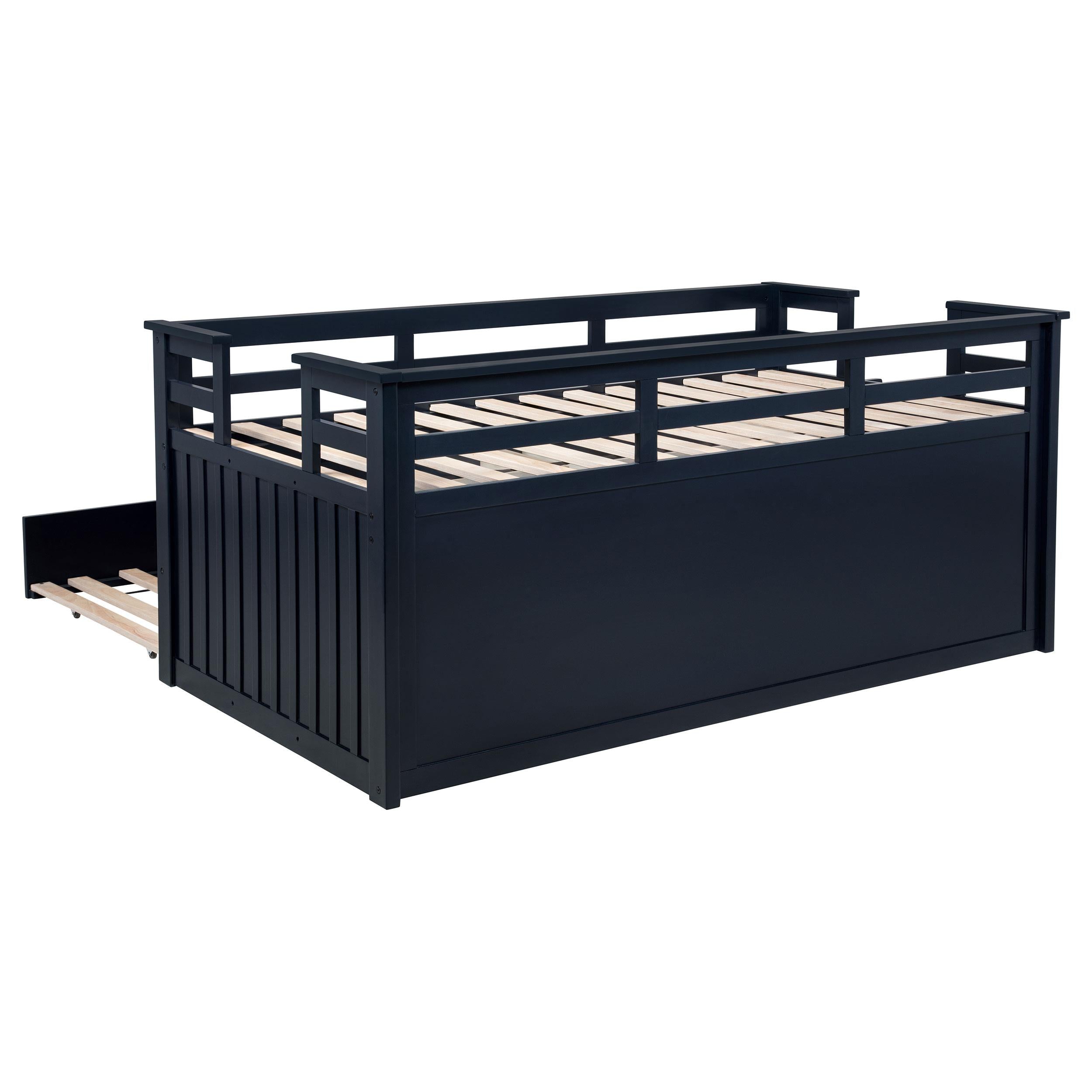  Coaster Furniture Carlsbad 401980T Wood Twin Captains Bed With Trundle - Navy Blue IMAGE 15