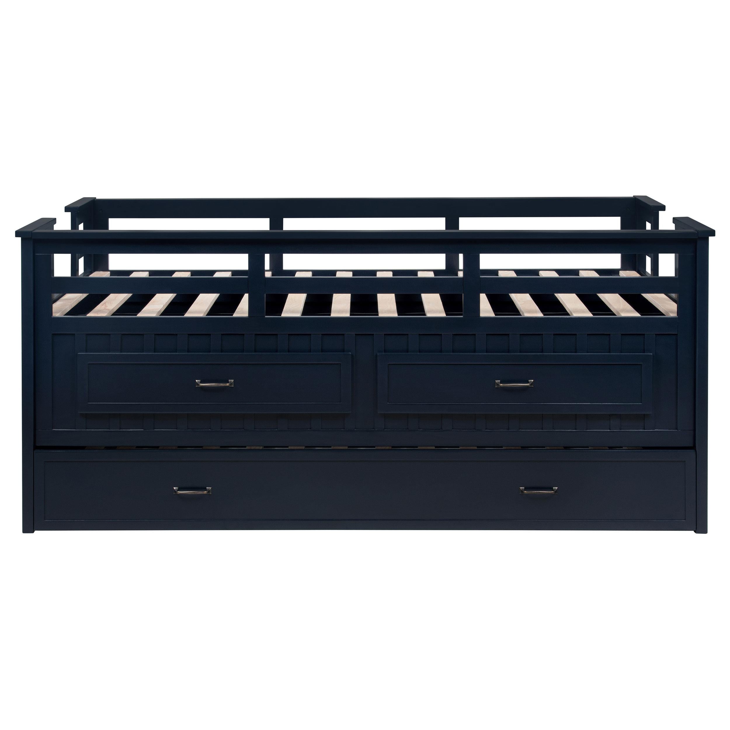  Coaster Furniture Carlsbad 401980T Wood Twin Captains Bed With Trundle - Navy Blue IMAGE 6