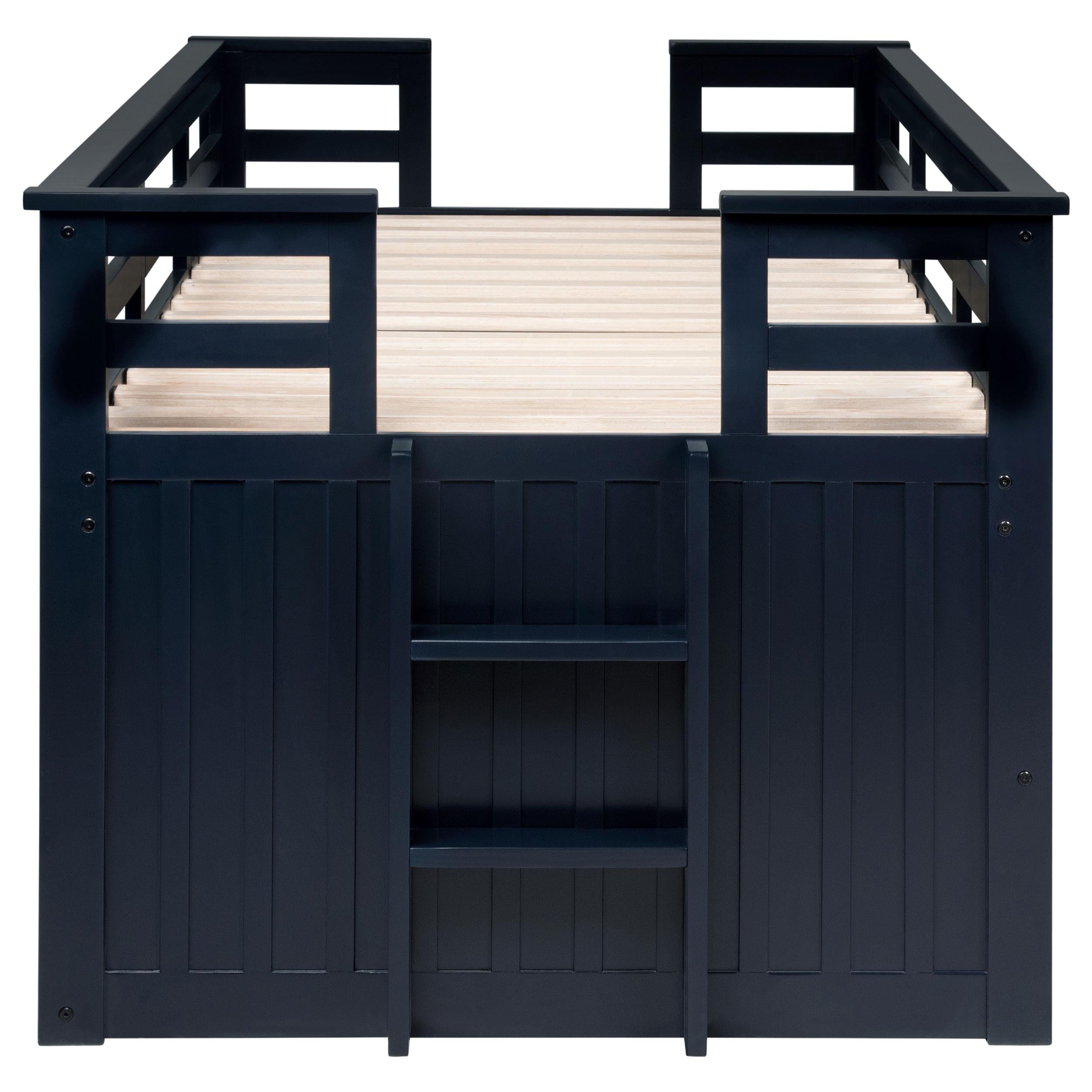  Coaster Furniture Carlsbad 401980T Wood Twin Captains Bed With Trundle - Navy Blue IMAGE 7
