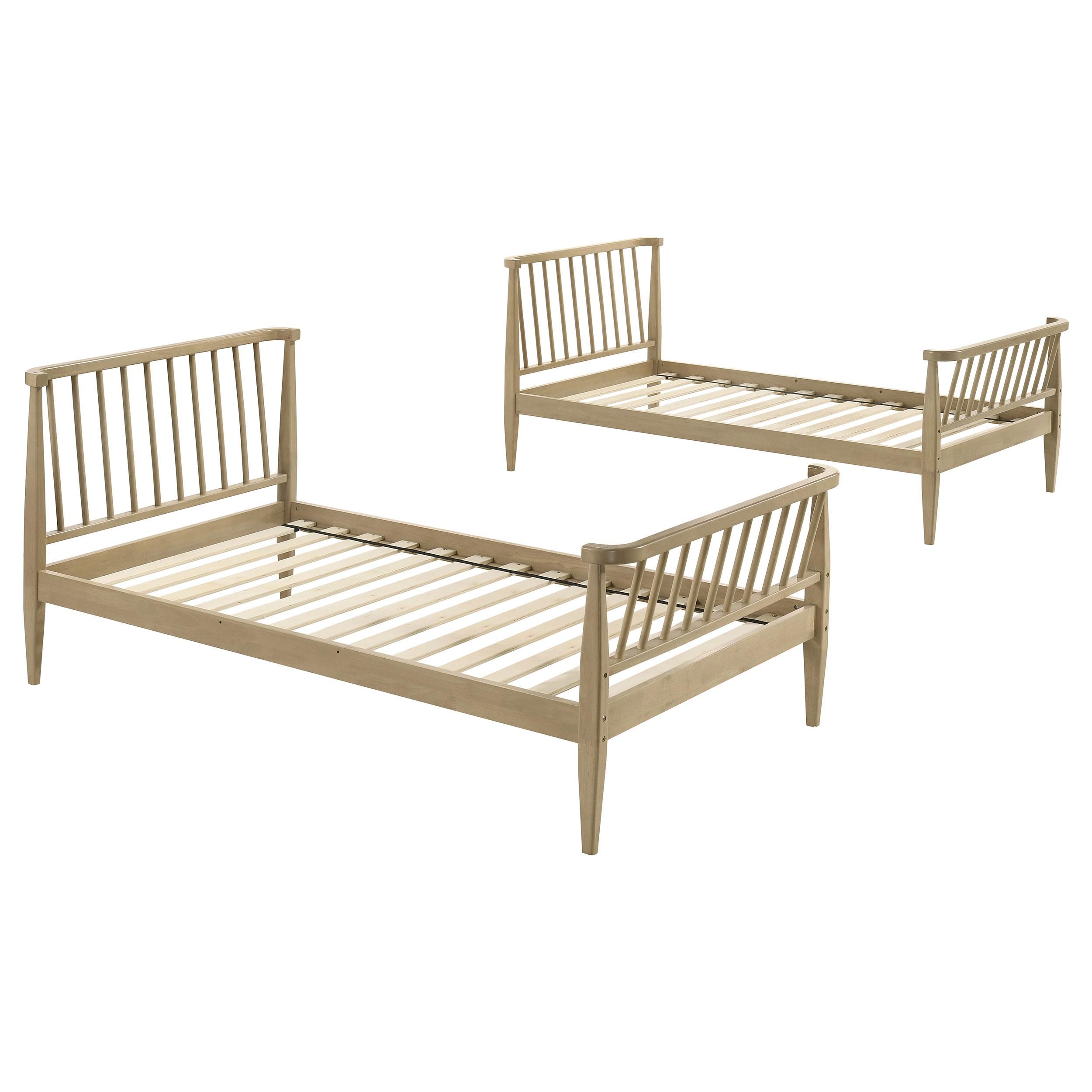  Coaster Furniture Abram 460061T Windsor Twin Over Twin Wood Bunk Bed with Ladder - Almond IMAGE 3