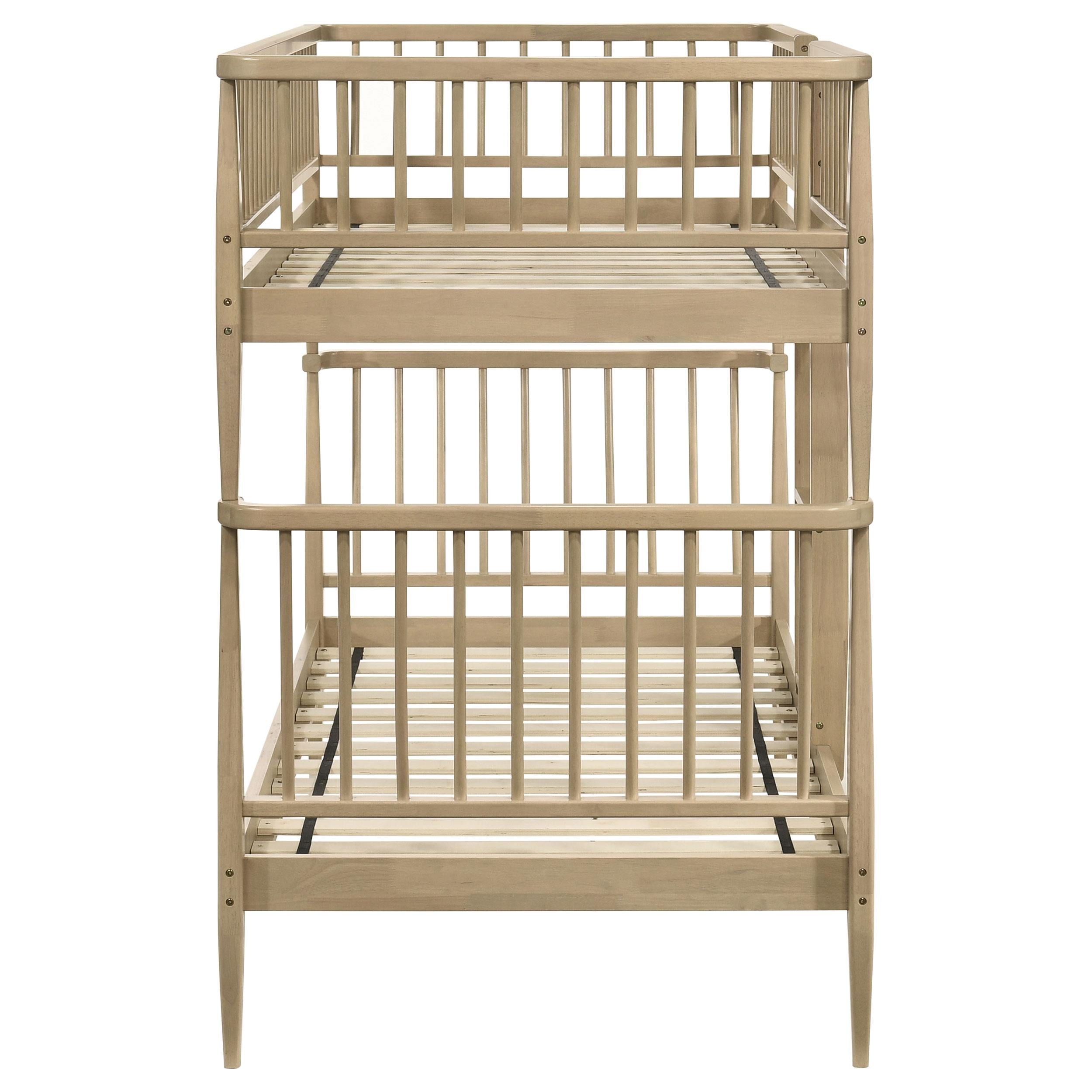 Coaster Furniture Abram 460061T Windsor Twin Over Twin Wood Bunk Bed with Ladder - Almond IMAGE 5