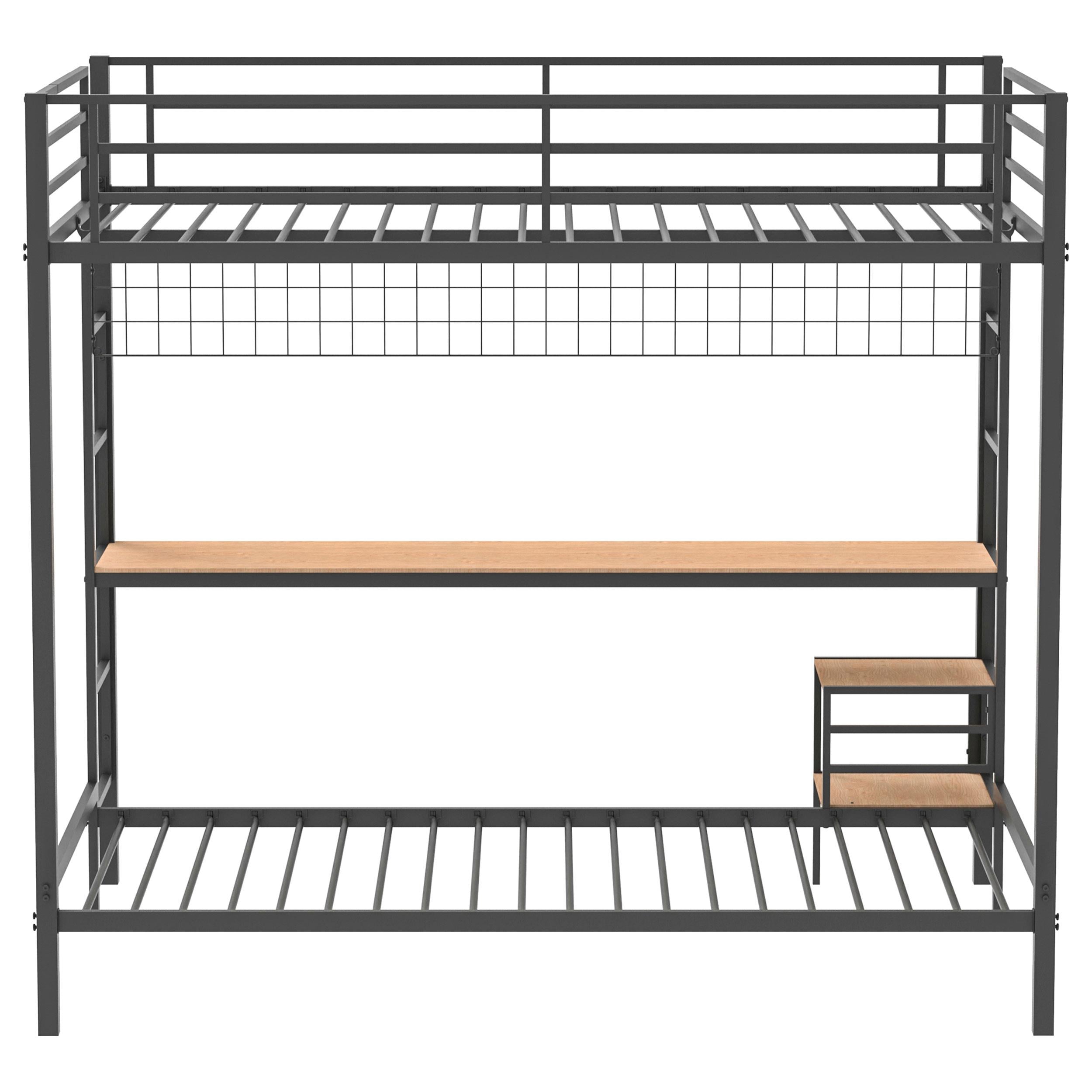  Coaster Furniture Bettoni 460209BLK Metal Full Over Twin Workstation Bunk Bed - Matte Black IMAGE 2