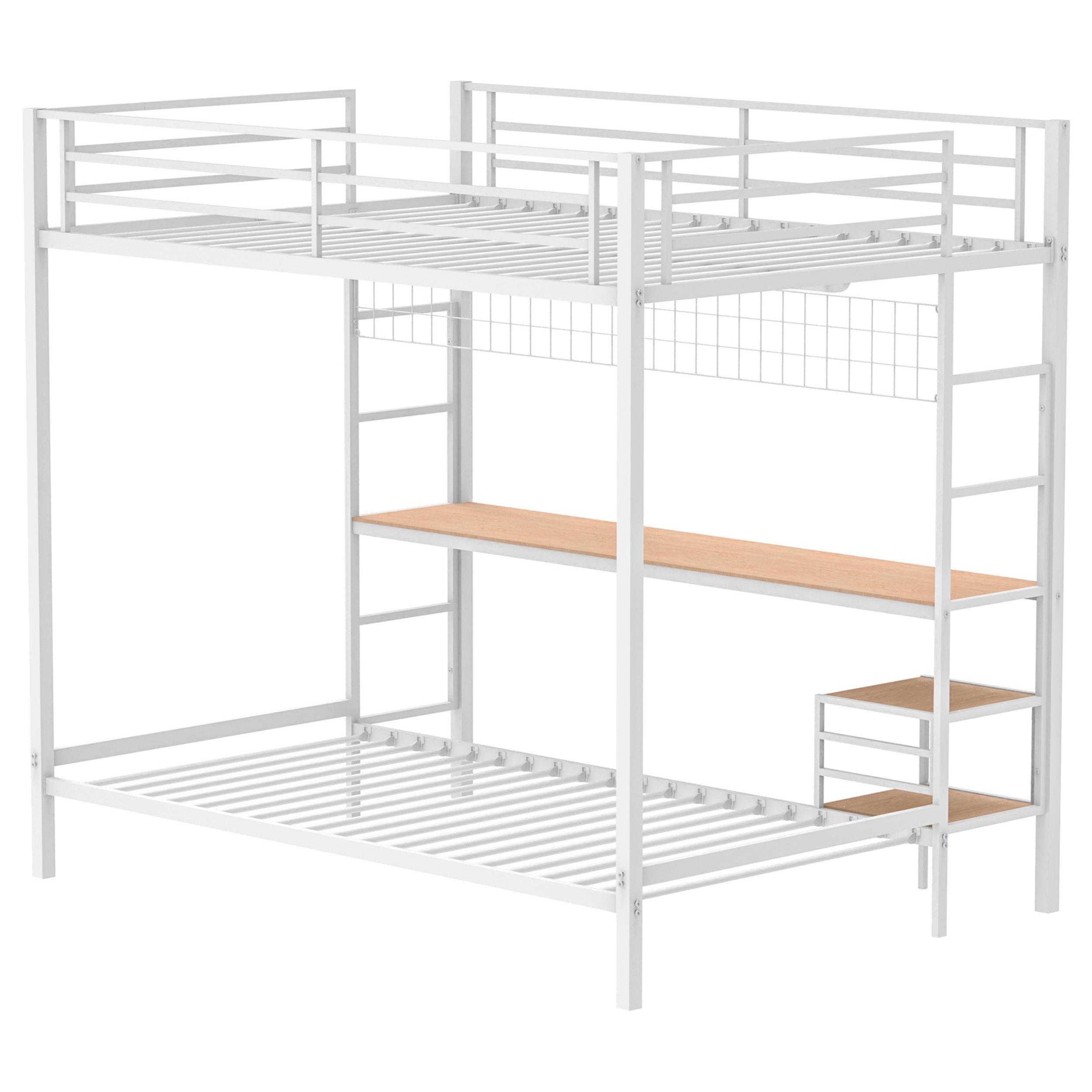  Coaster Furniture Bettoni 460209WHT Metal Full Over Twin Workstation Bunk Bed - Matte White IMAGE 5