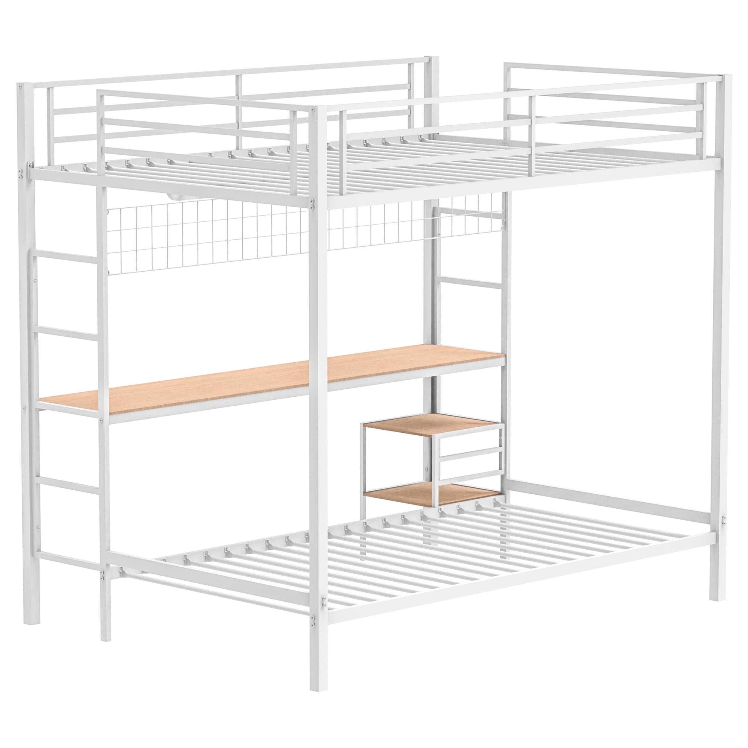 Coaster Furniture Bettoni 460209WHT Metal Full Over Twin Workstation Bunk Bed - Matte White IMAGE 6