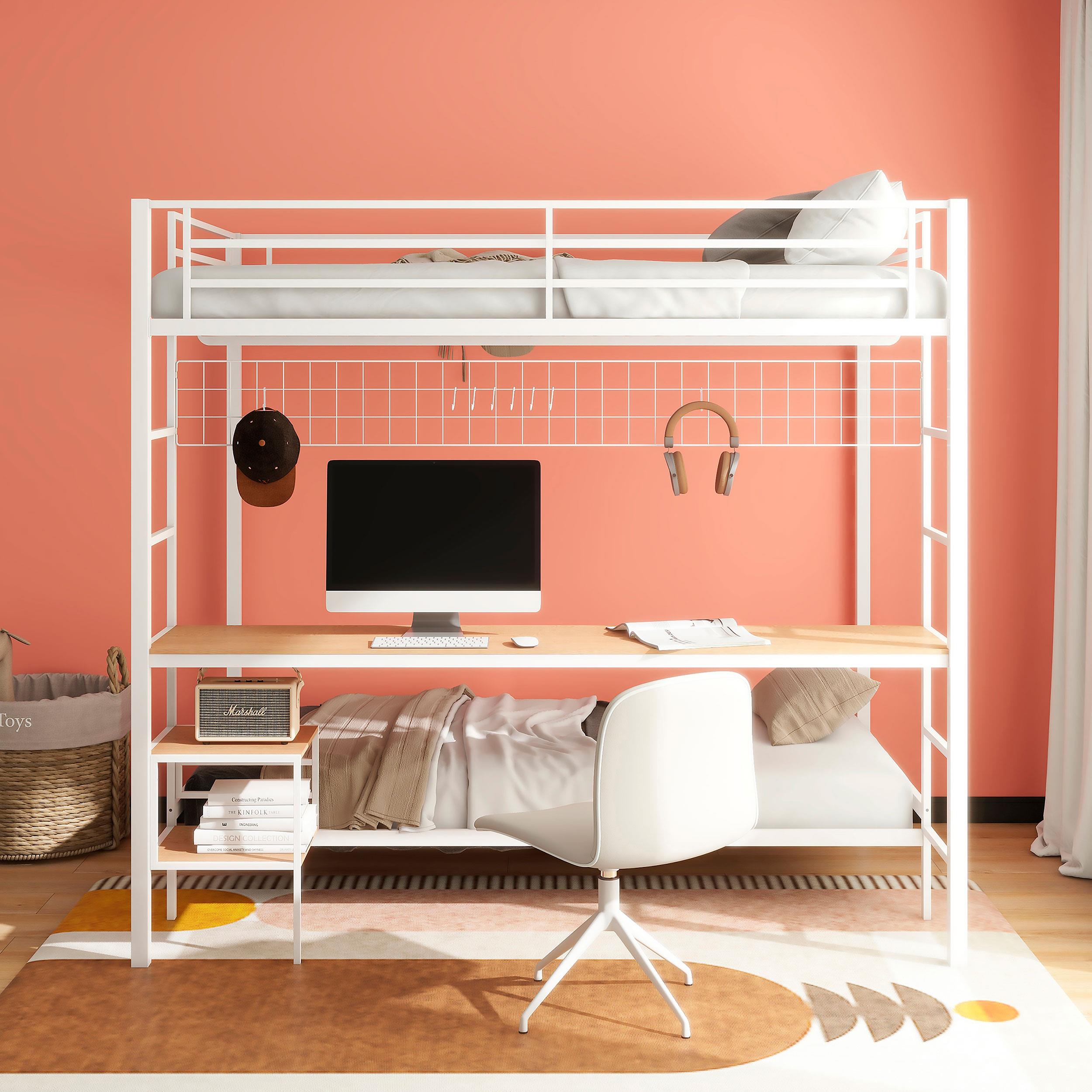  Coaster Furniture Bettoni 460209WHT Metal Full Over Twin Workstation Bunk Bed - Matte White IMAGE 9