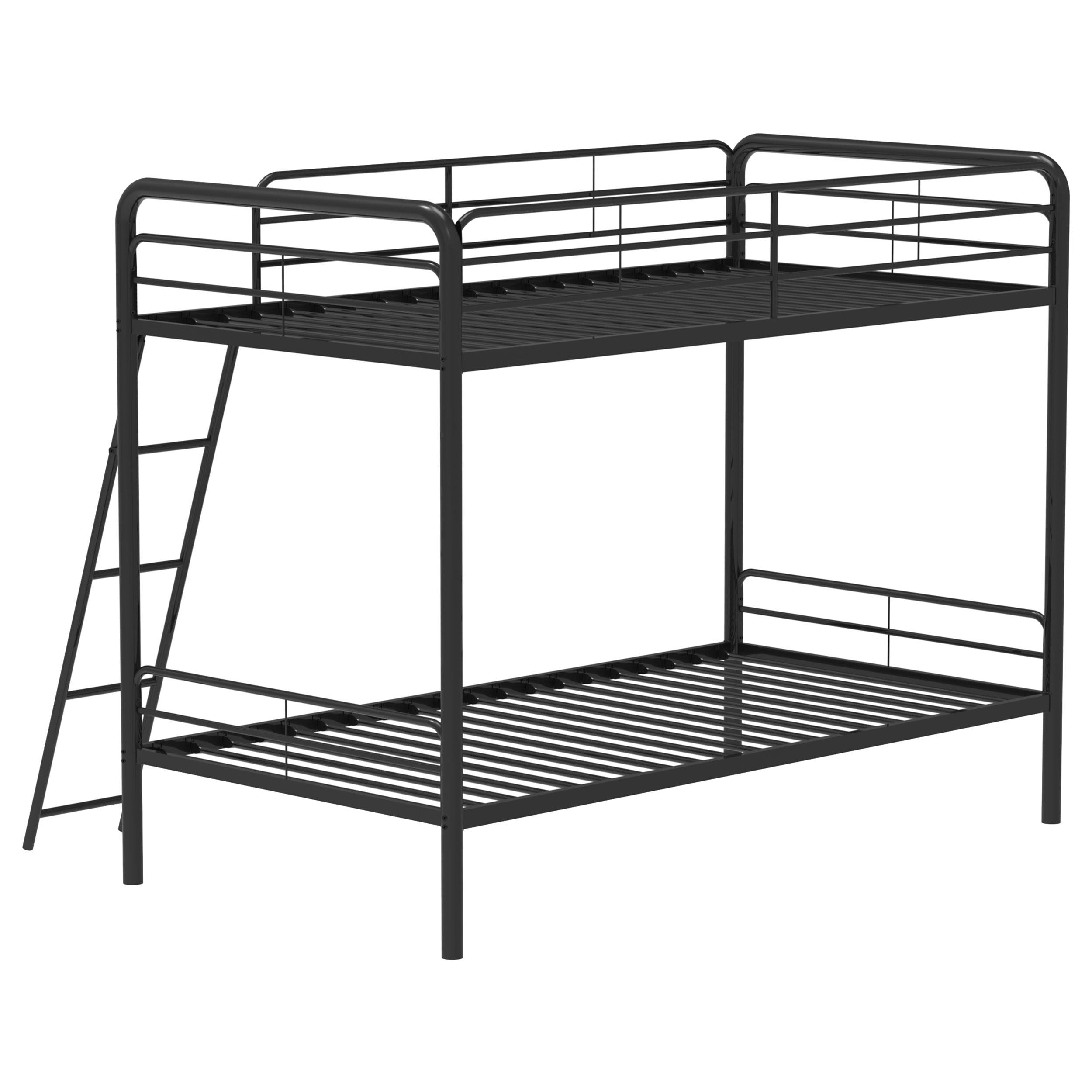  Coaster Furniture Carson 460334BLK Metal Twin Over Twin Bunk Bed - Glossy Black IMAGE 3