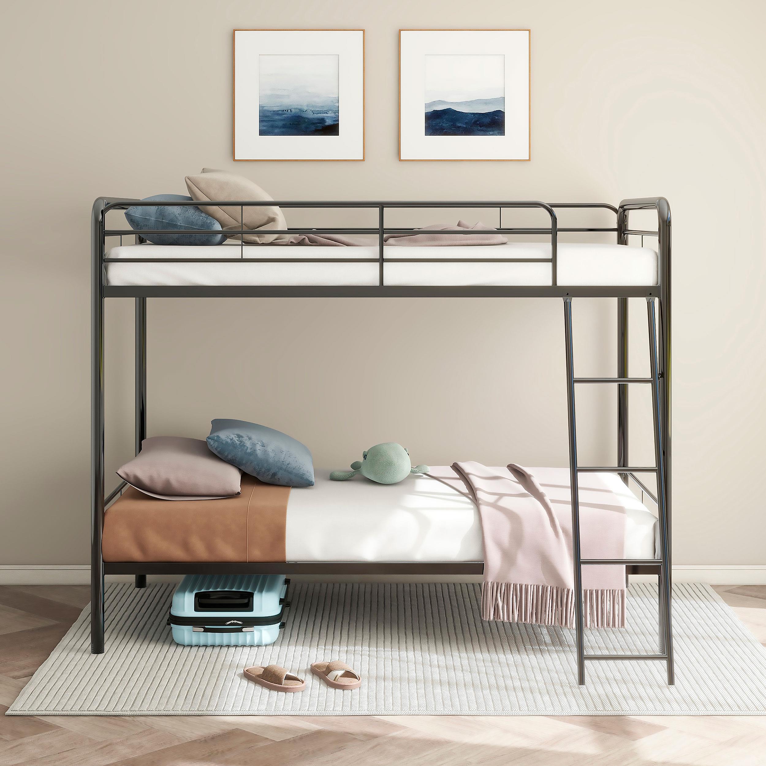  Coaster Furniture Carson 460334BLK Metal Twin Over Twin Bunk Bed - Glossy Black IMAGE 9