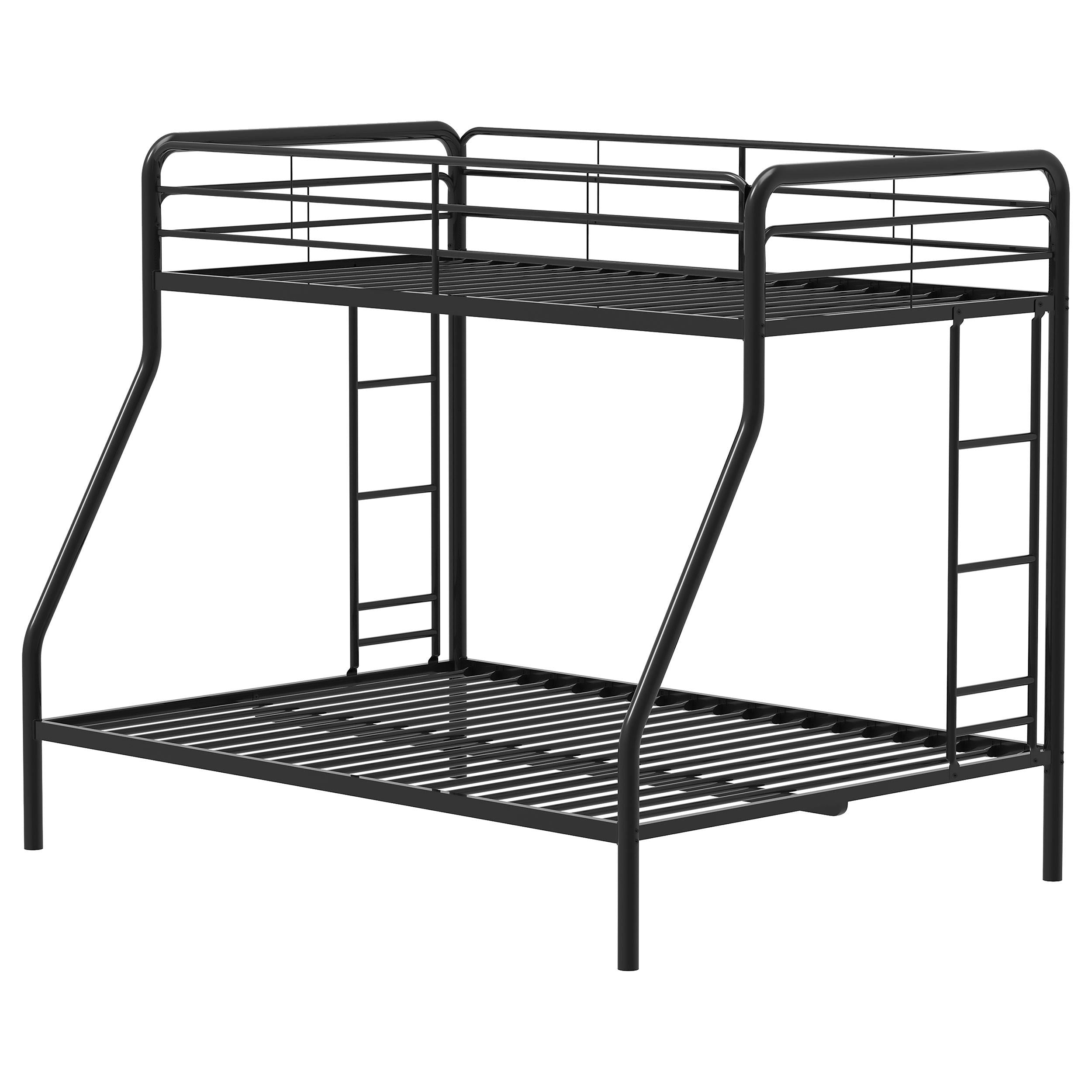  Coaster Furniture Carson 460340BLK Metal Twin Over Full Bunk Bed - Glossy Black IMAGE 4