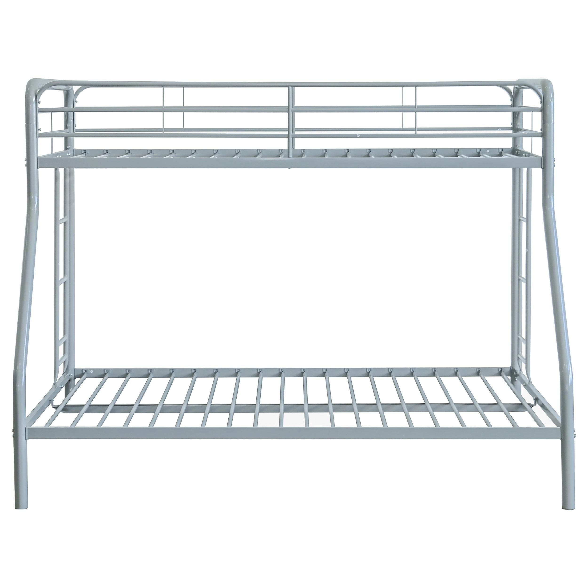  Coaster Furniture Carson 460340SVR Metal Twin Over Full Bunk Bed - Glossy Silver IMAGE 2