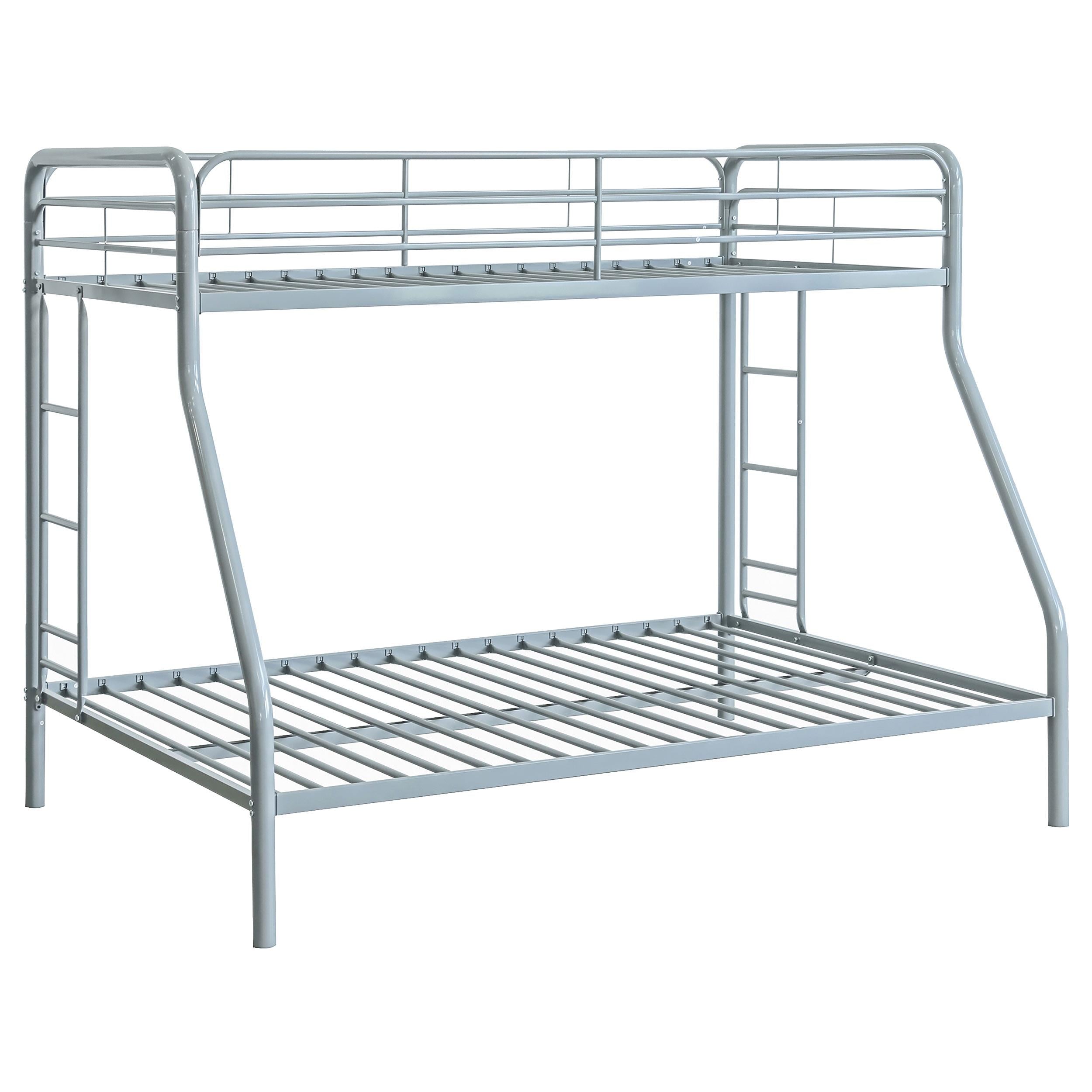  Coaster Furniture Carson 460340SVR Metal Twin Over Full Bunk Bed - Glossy Silver IMAGE 3