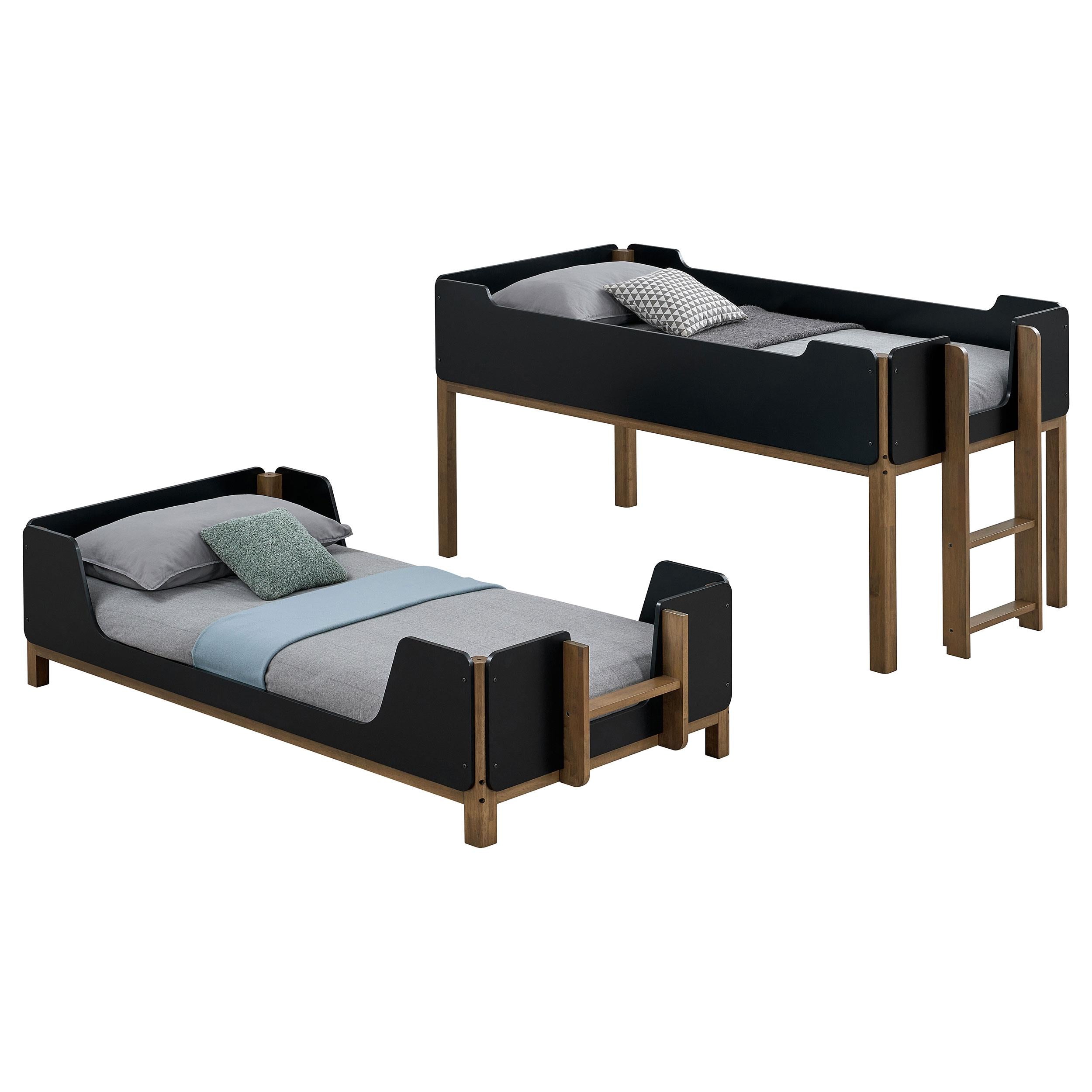  Coaster Furniture Morris 460369 Twin Over Twin Wood Bunk Bed - Black/Walnut IMAGE 7