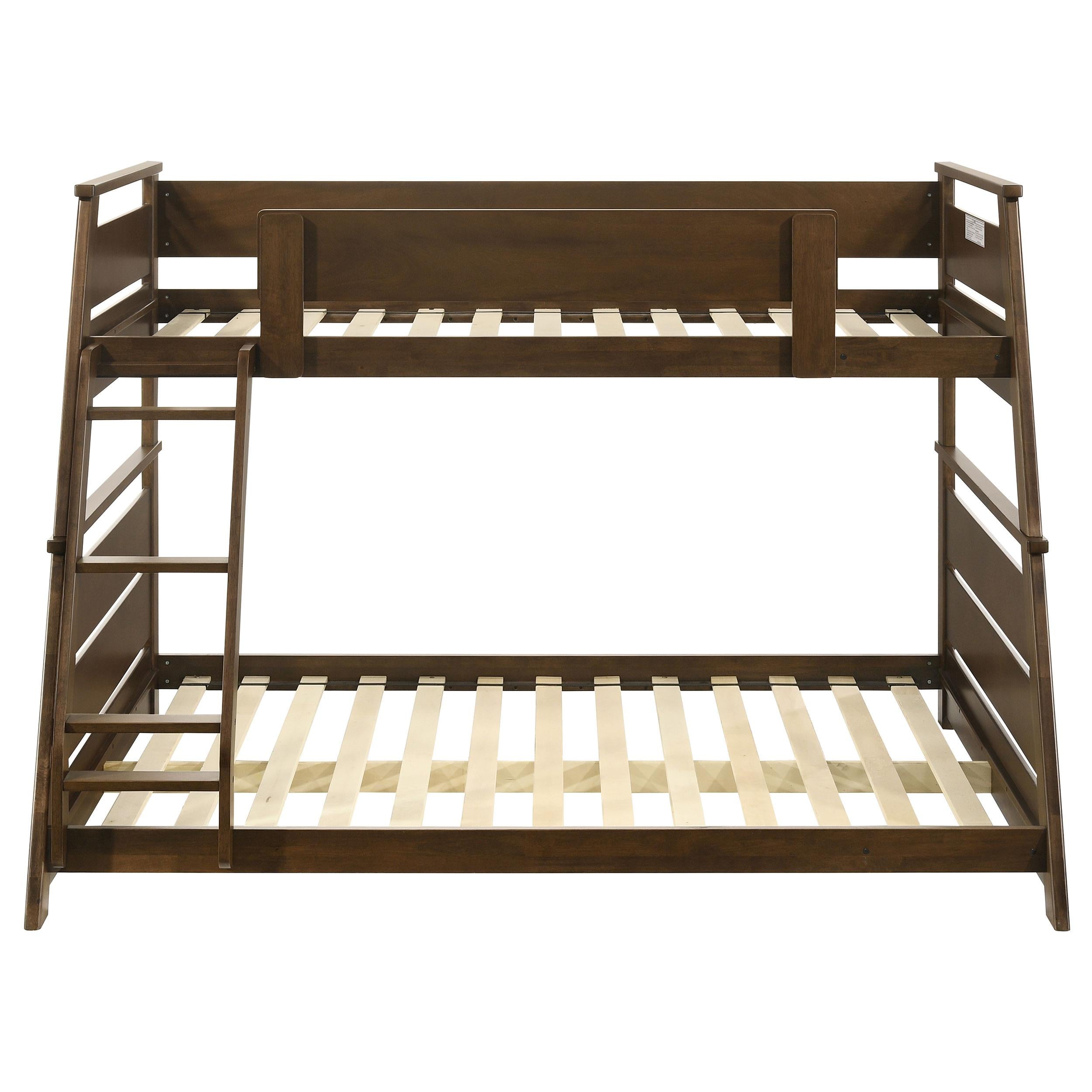  Coaster Furniture Holden 460593 Wood Veneer Twin Over Full Bunk Bed - Walnut IMAGE 6