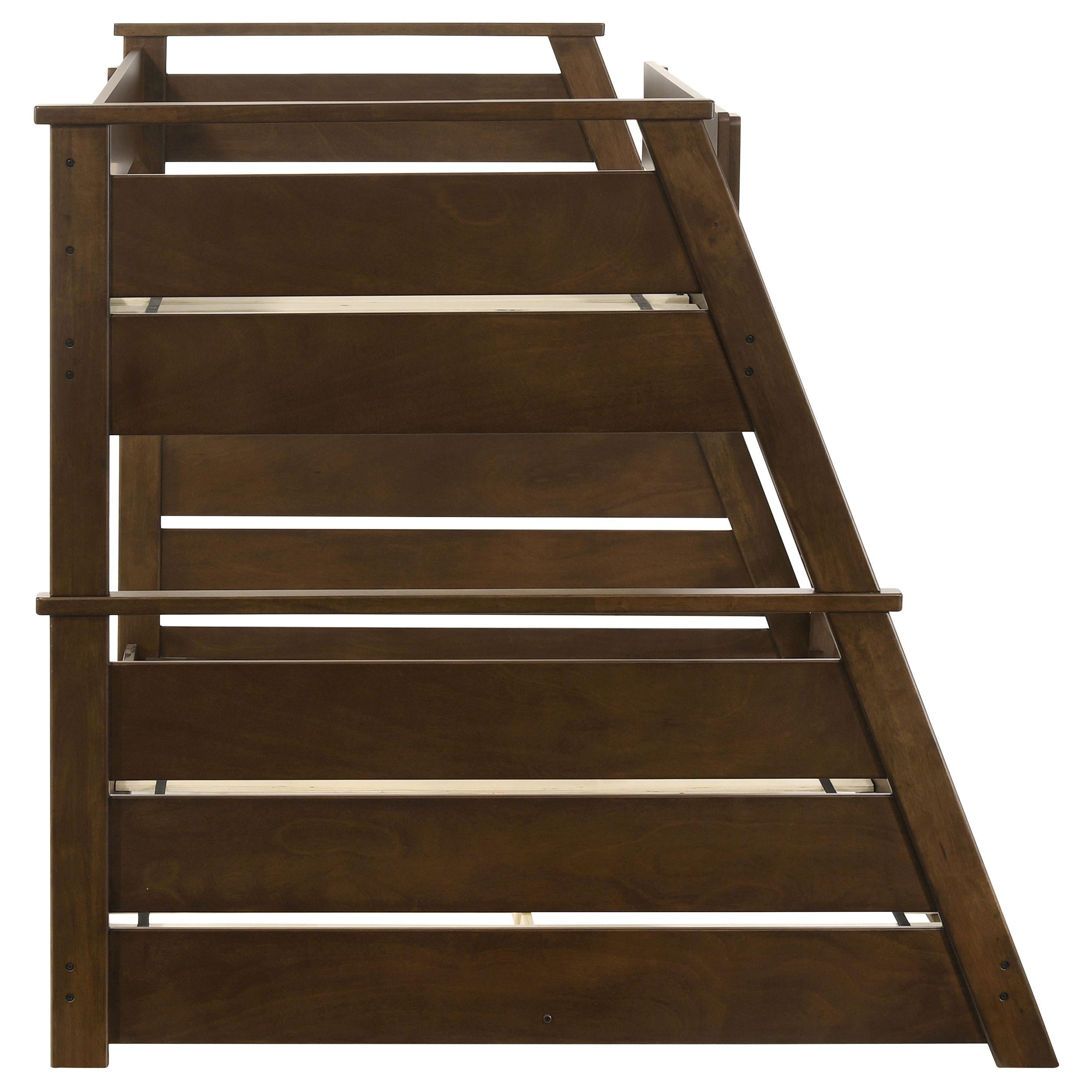  Coaster Furniture Holden 460593 Wood Veneer Twin Over Full Bunk Bed - Walnut IMAGE 7