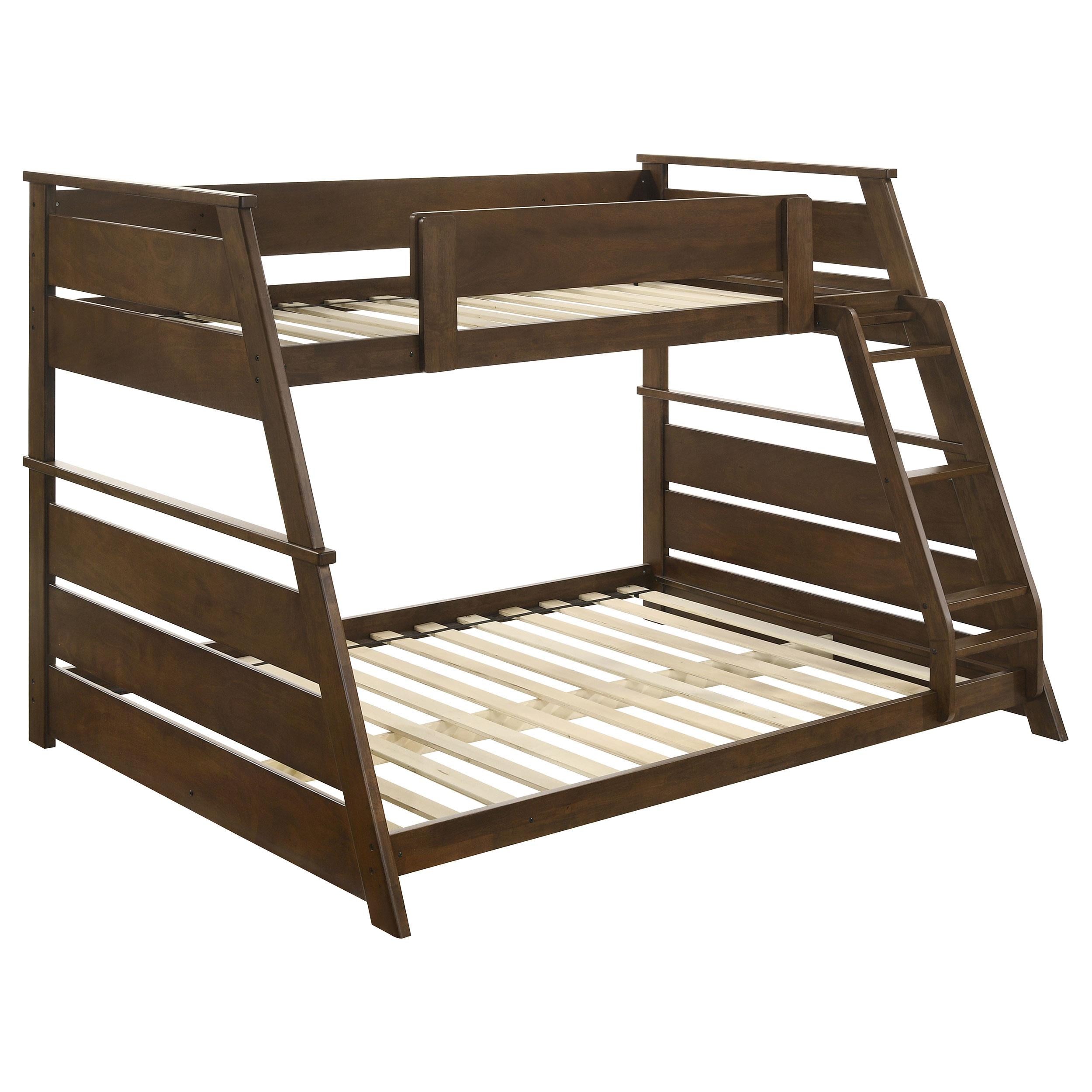  Coaster Furniture Holden 460593 Wood Veneer Twin Over Full Bunk Bed - Walnut IMAGE 8