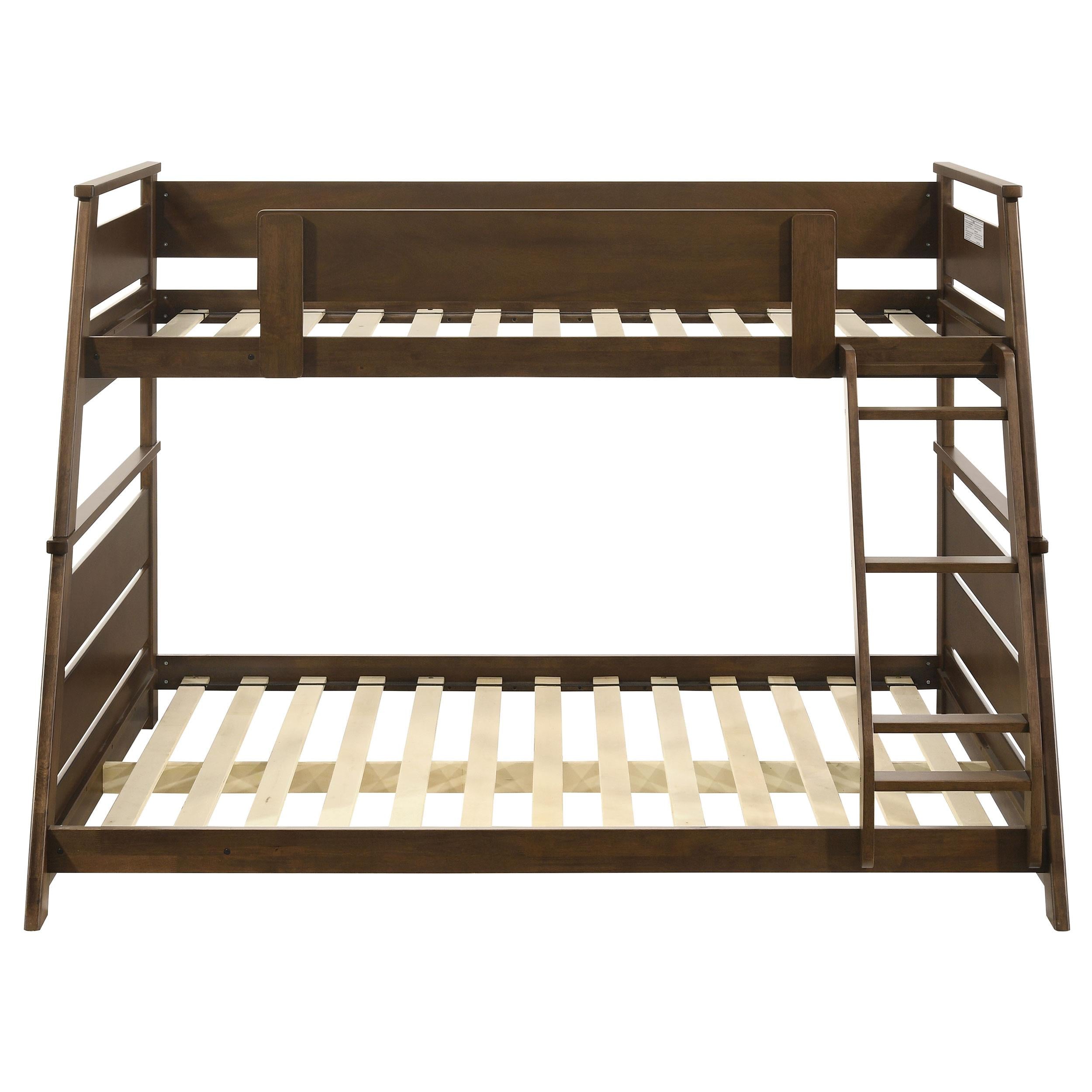  Coaster Furniture Holden 460593 Wood Veneer Twin Over Full Bunk Bed - Walnut IMAGE 9