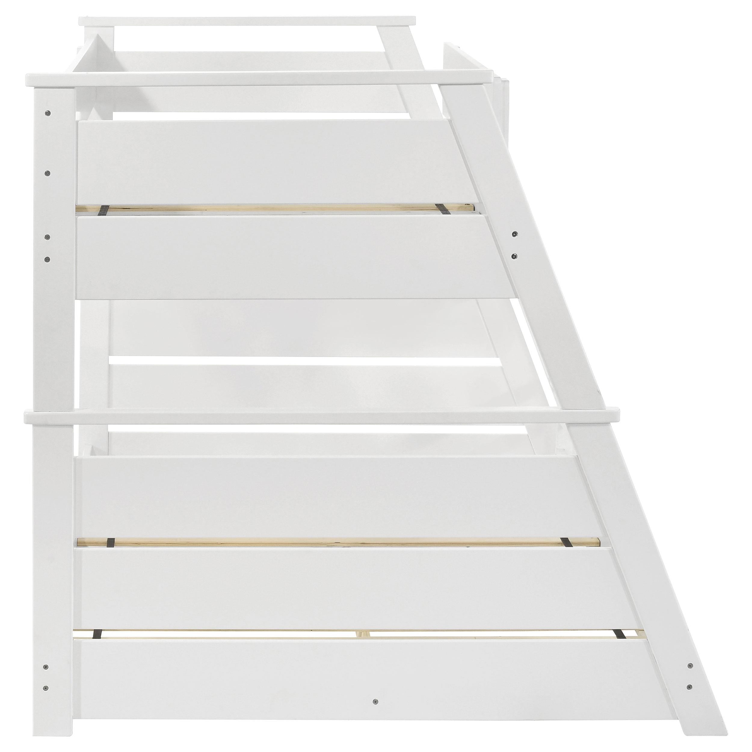  Coaster Furniture Holden 460593WHT Wood Veneer Twin Over Full Bunk Bed - White IMAGE 10