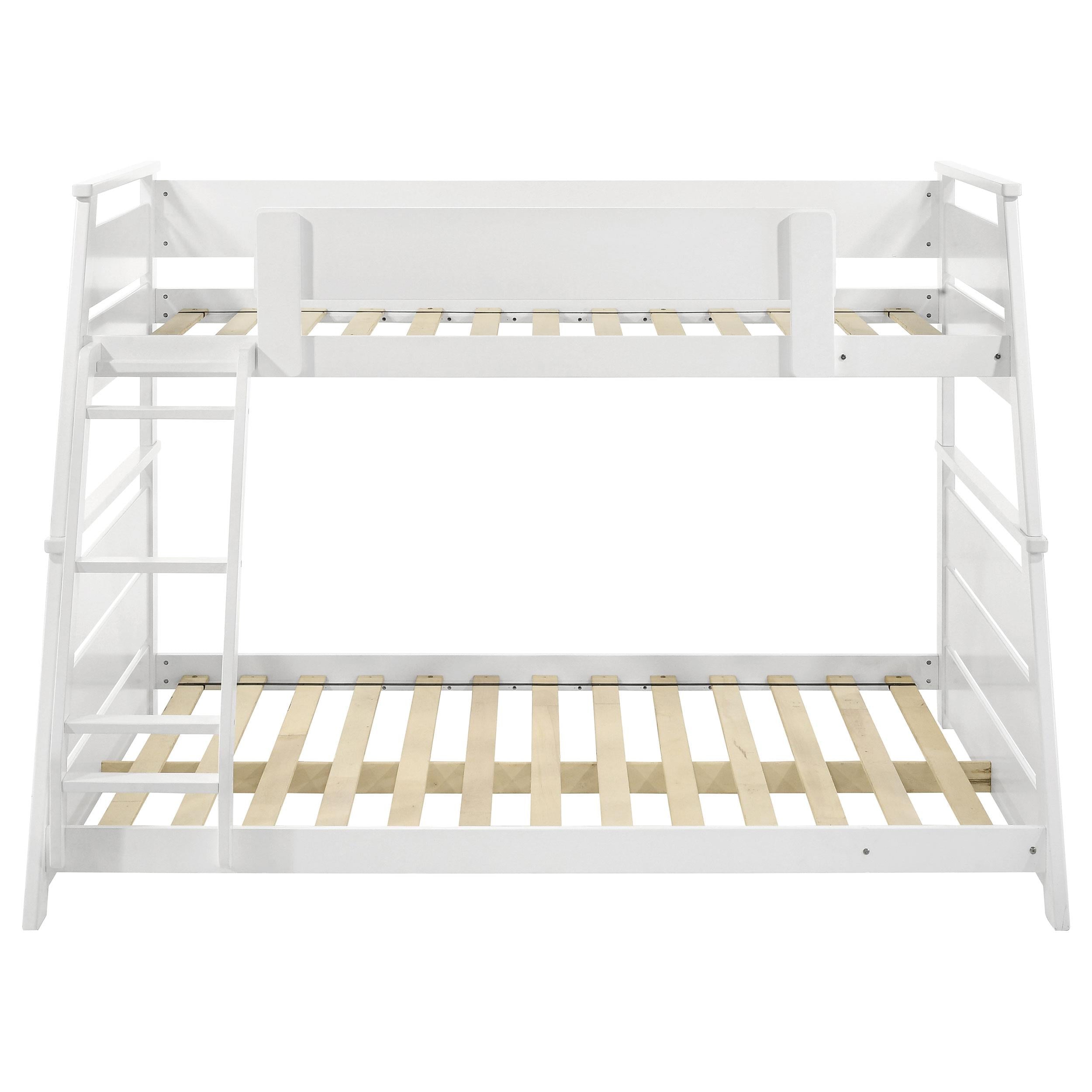  Coaster Furniture Holden 460593WHT Wood Veneer Twin Over Full Bunk Bed - White IMAGE 4
