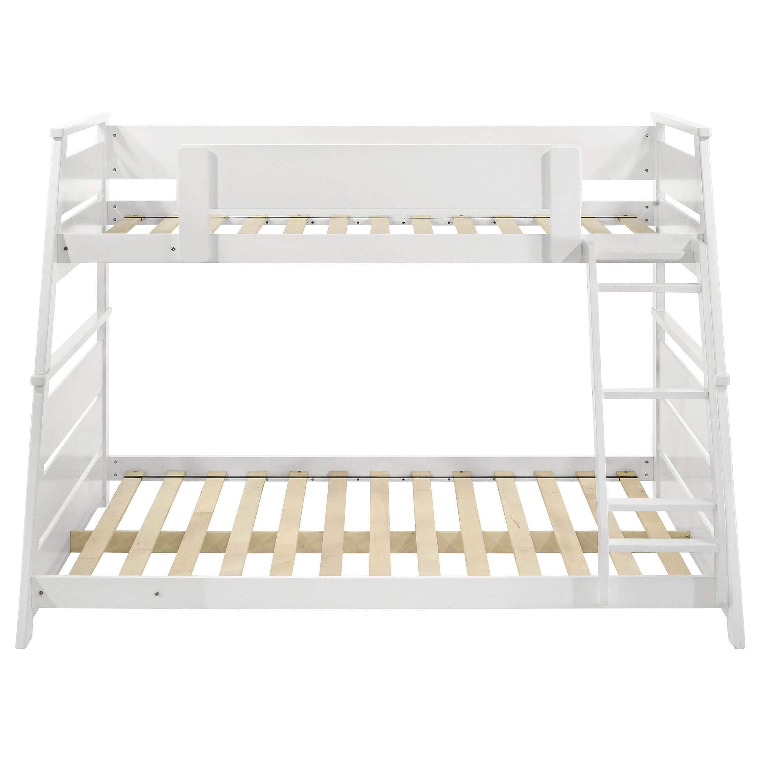  Coaster Furniture Holden 460593WHT Wood Veneer Twin Over Full Bunk Bed - White IMAGE 5