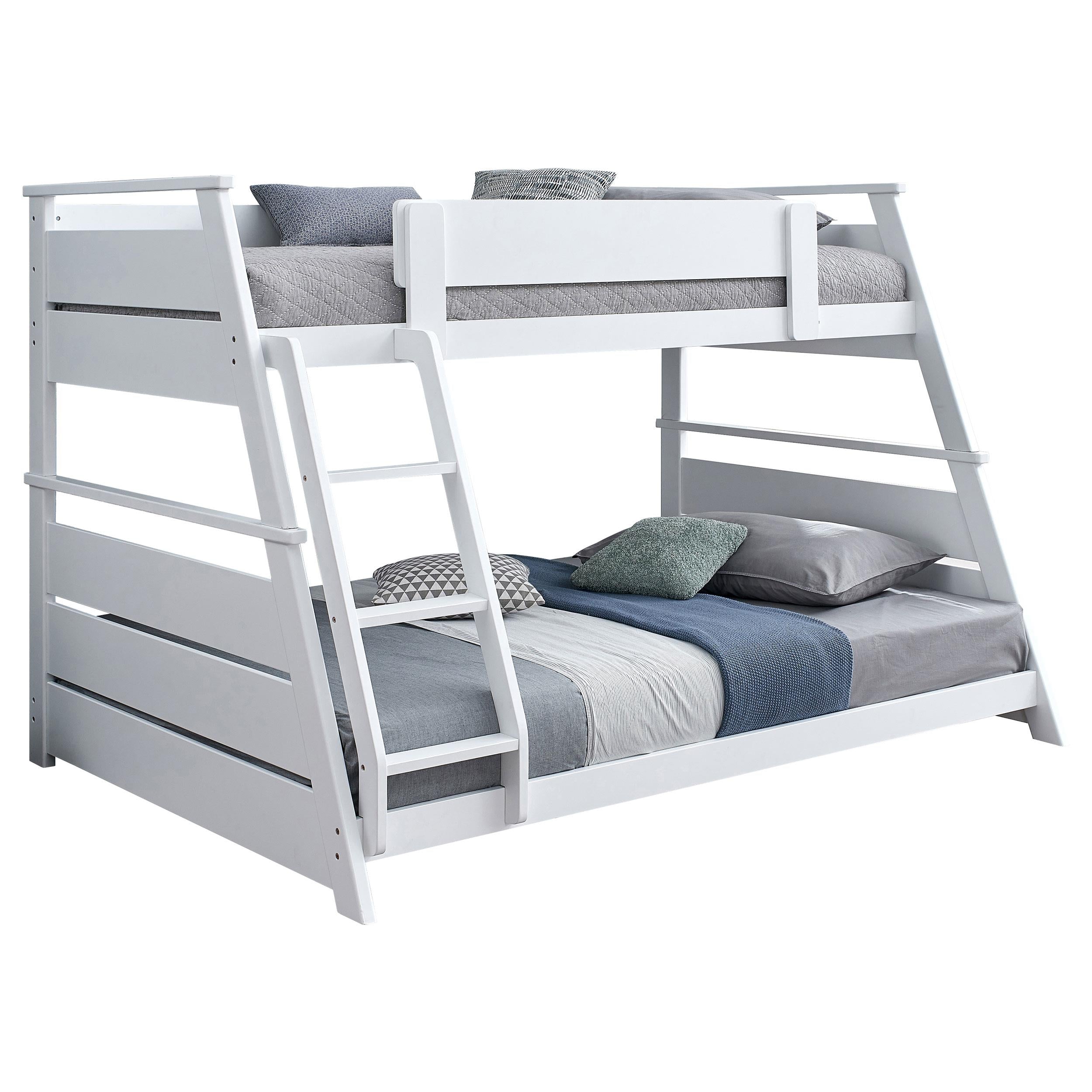  Coaster Furniture Holden 460593WHT Wood Veneer Twin Over Full Bunk Bed - White IMAGE 8