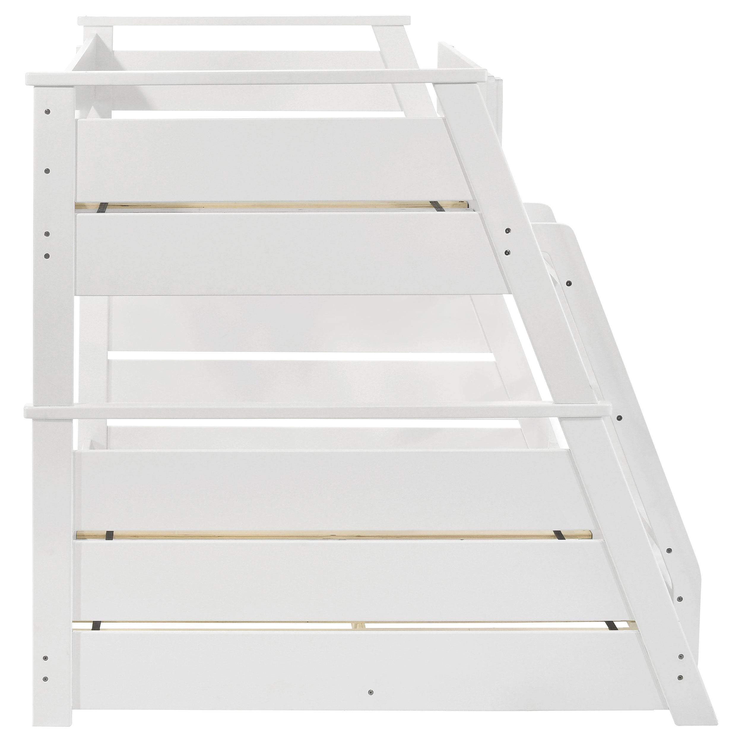  Coaster Furniture Holden 460593WHT Wood Veneer Twin Over Full Bunk Bed - White IMAGE 9