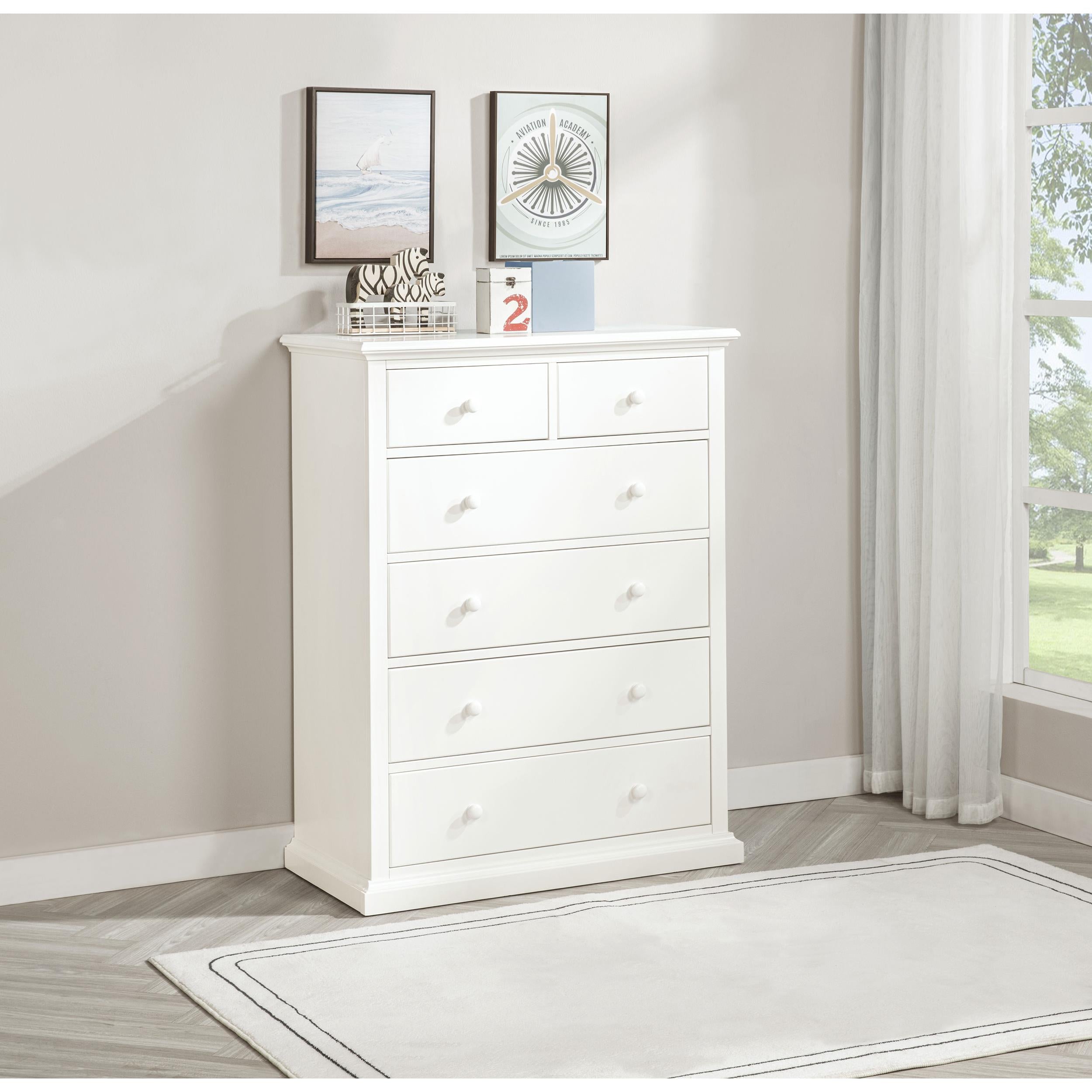  Coaster Furniture Sumerlin 460595WHT 6-drawer Bedroom Chest - White IMAGE 6