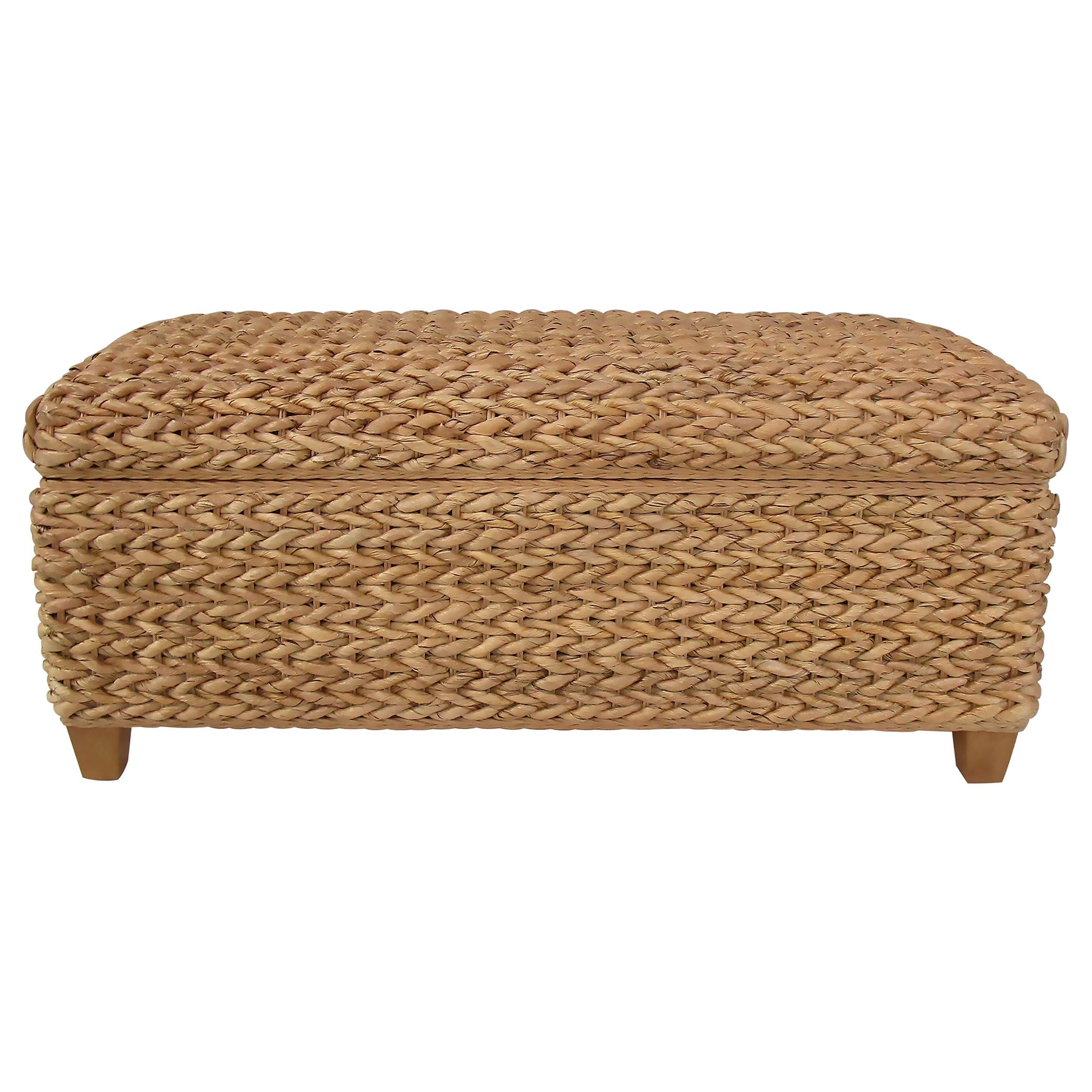  Coaster Furniture Laughton 500215NTL Hand-Woven Banana Leaf Storage Bench - Natural IMAGE 10