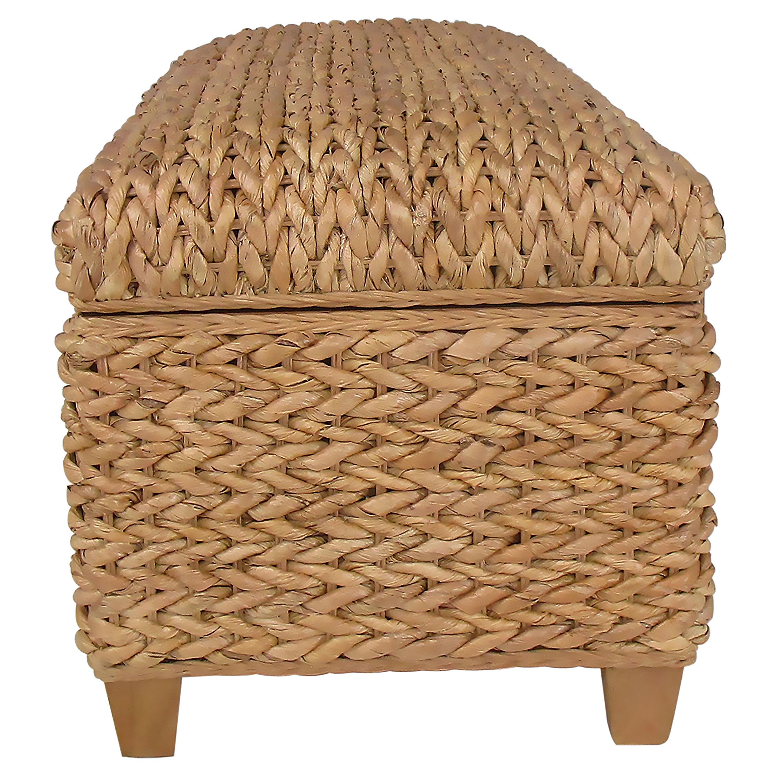  Coaster Furniture Laughton 500215NTL Hand-Woven Banana Leaf Storage Bench - Natural IMAGE 5