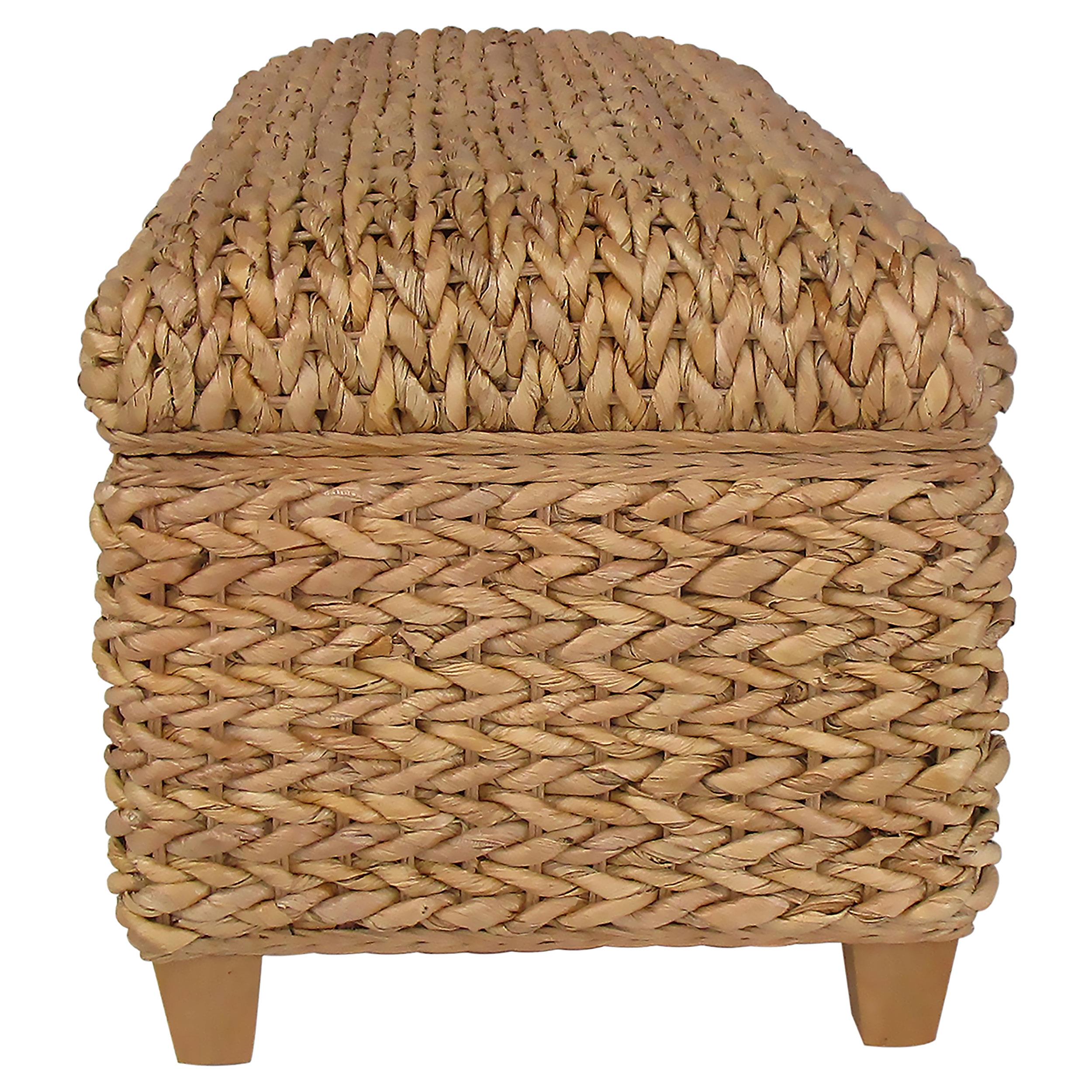  Coaster Furniture Laughton 500215NTL Hand-Woven Banana Leaf Storage Bench - Natural IMAGE 6