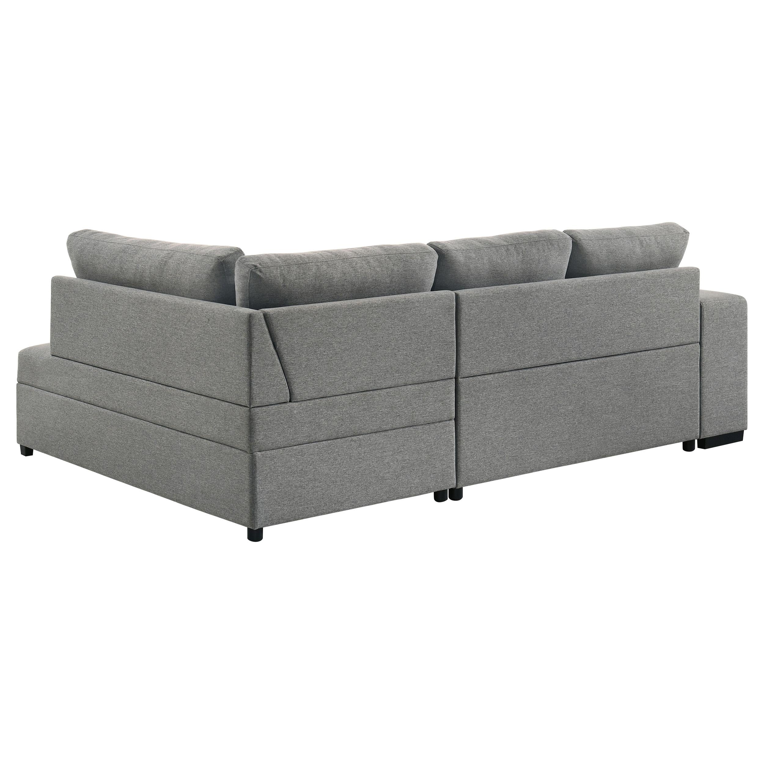  Coaster Furniture Roanne 500347 Fabric Upholstered Sleeper Sectional Sofa - Grey IMAGE 16