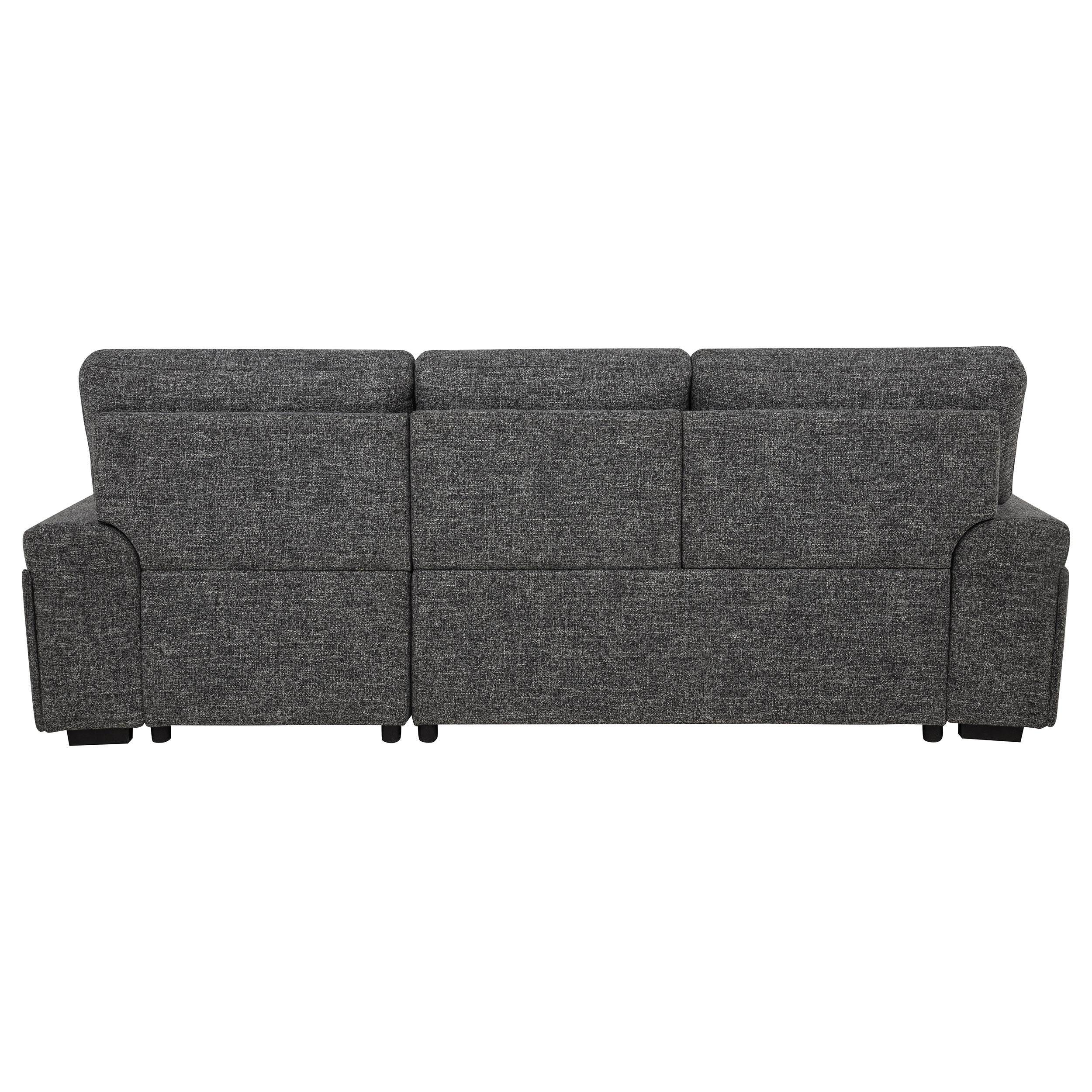  Coaster Furniture Demko 500355 Sleeper Sectional Sofa with Speaker and Storage Chaise - Granite IMAGE 10