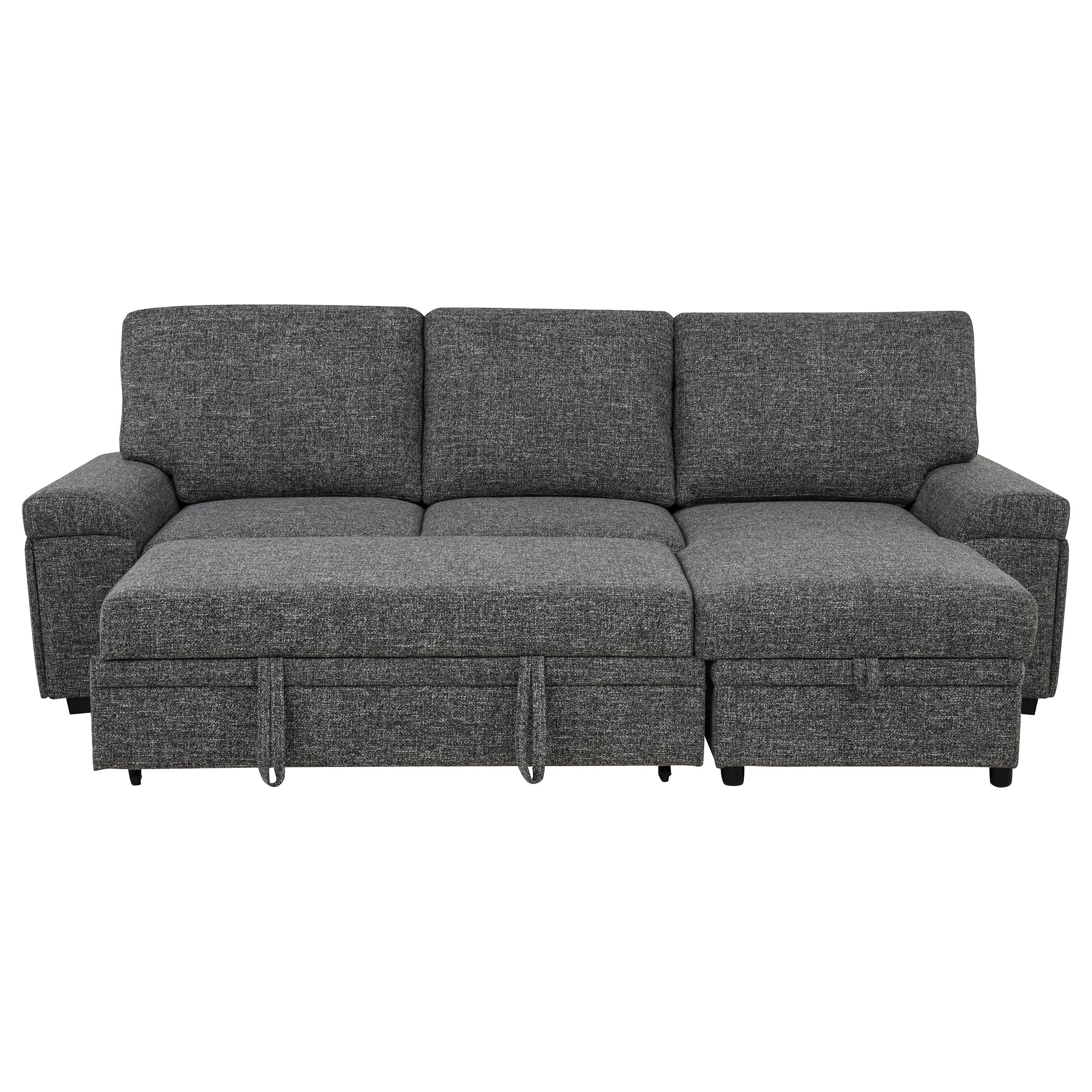  Coaster Furniture Demko 500355 Sleeper Sectional Sofa with Speaker and Storage Chaise - Granite IMAGE 11