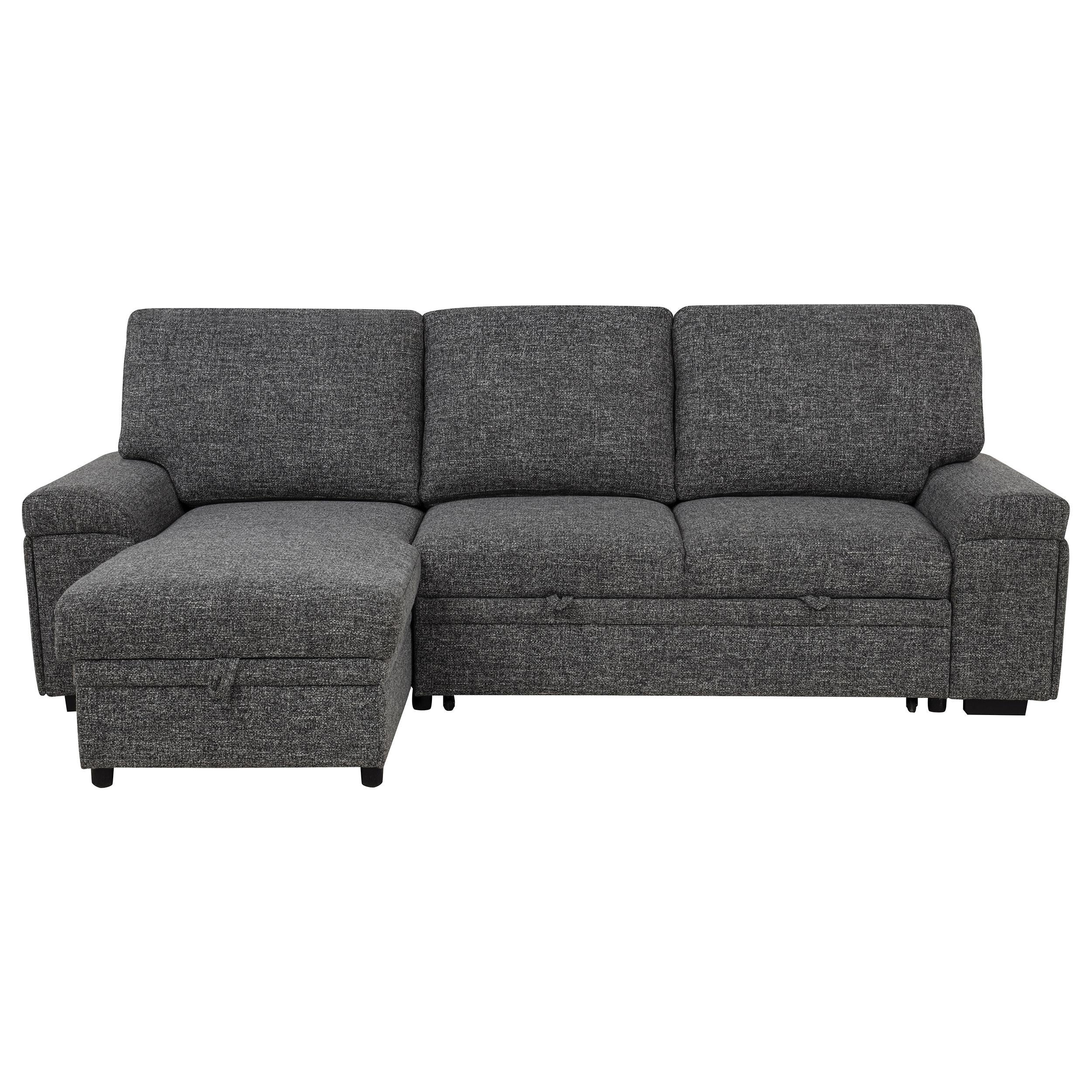  Coaster Furniture Demko 500355 Sleeper Sectional Sofa with Speaker and Storage Chaise - Granite IMAGE 18