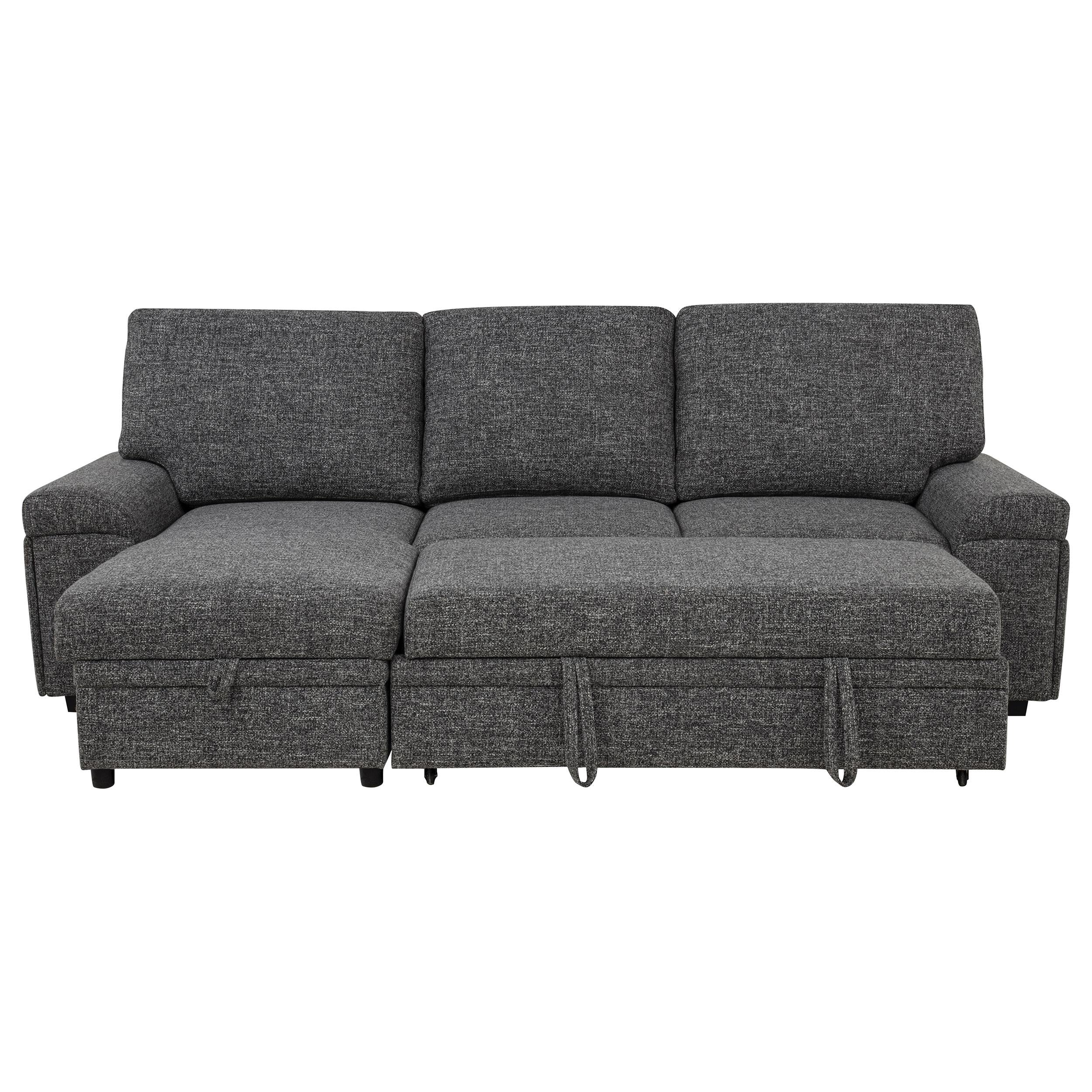  Coaster Furniture Demko 500355 Sleeper Sectional Sofa with Speaker and Storage Chaise - Granite IMAGE 20