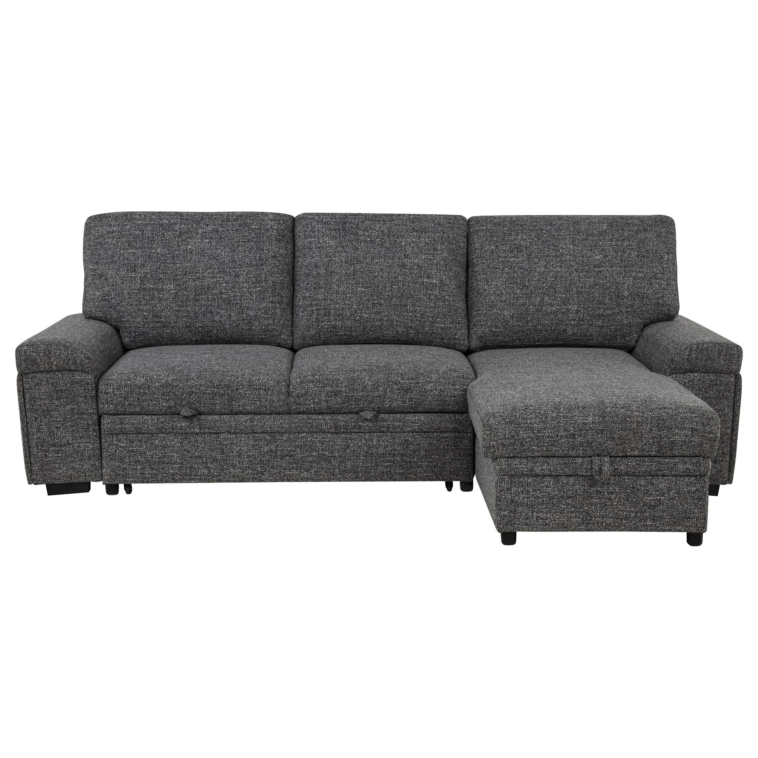  Coaster Furniture Demko 500355 Sleeper Sectional Sofa with Speaker and Storage Chaise - Granite IMAGE 5