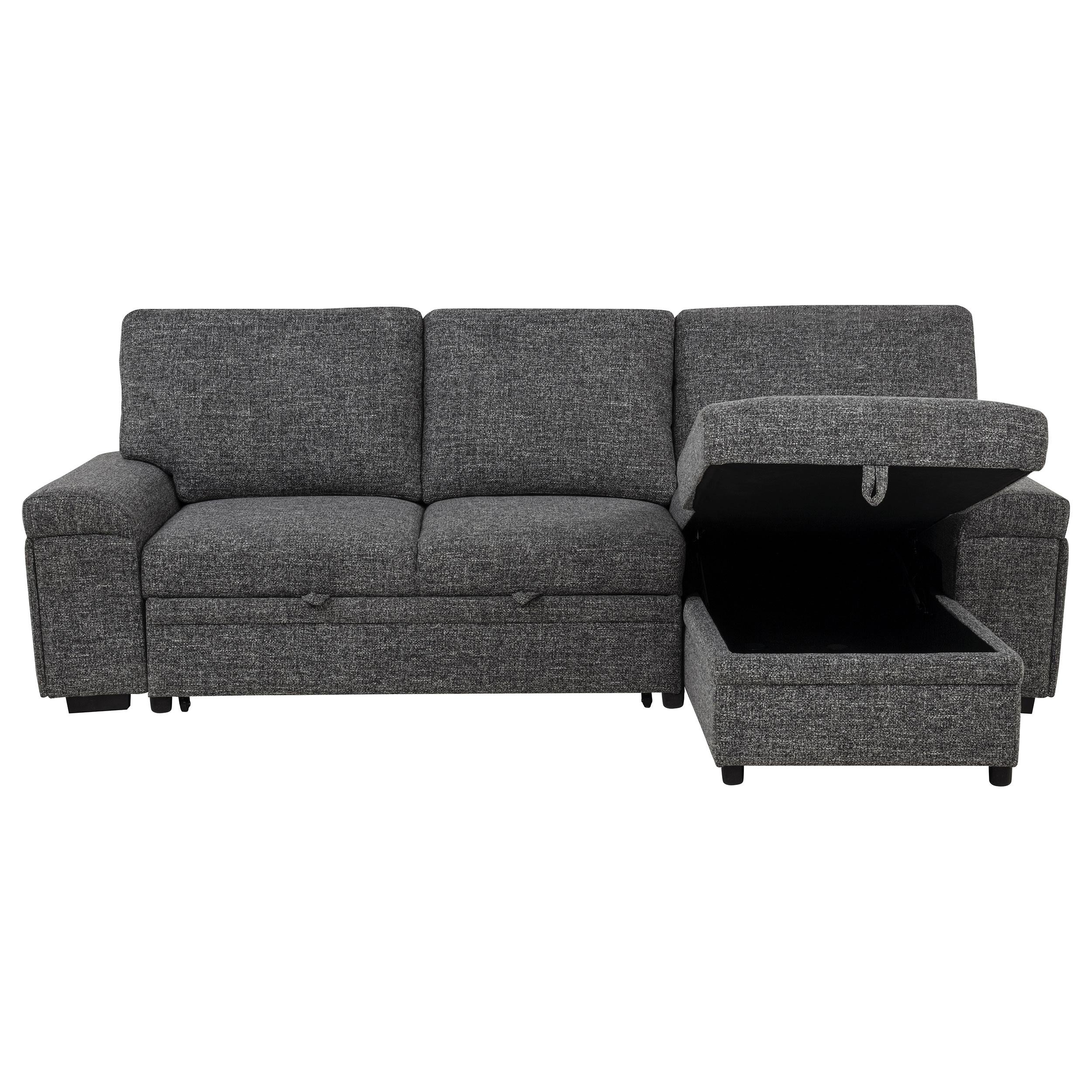  Coaster Furniture Demko 500355 Sleeper Sectional Sofa with Speaker and Storage Chaise - Granite IMAGE 7