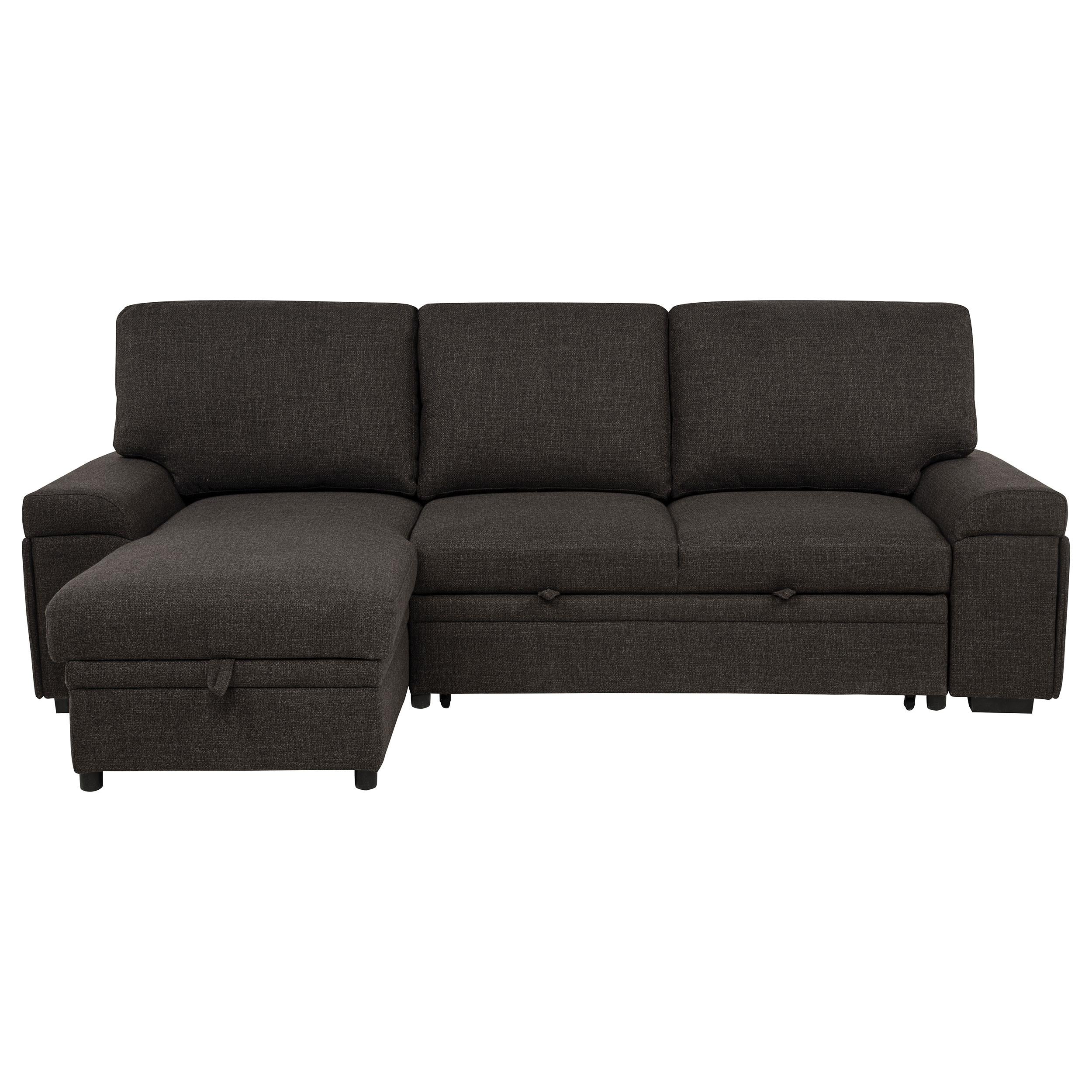  Coaster Furniture Demko 500356 Sleeper Sectional Sofa with Speaker and Storage Chaise - Brown IMAGE 10