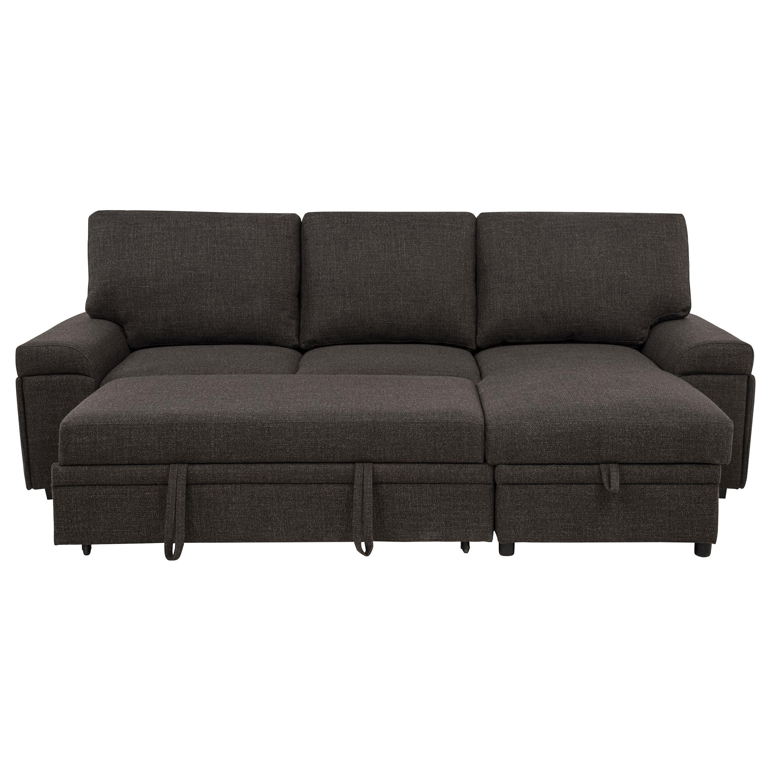  Coaster Furniture Demko 500356 Sleeper Sectional Sofa with Speaker and Storage Chaise - Brown IMAGE 8