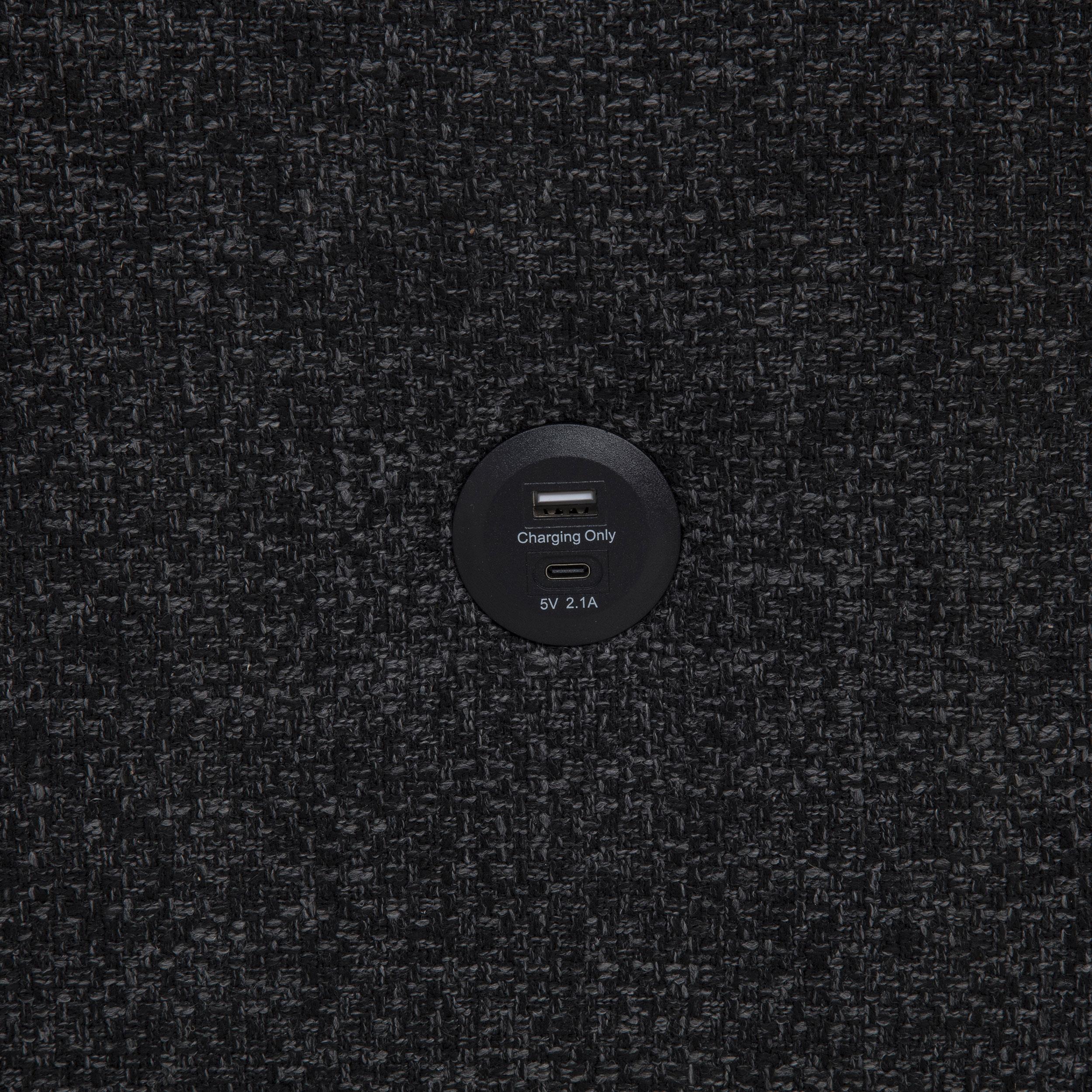  Coaster Furniture Demko 500357 Sleeper Sectional Sofa with Speaker and Storage Chaise - Black IMAGE 18
