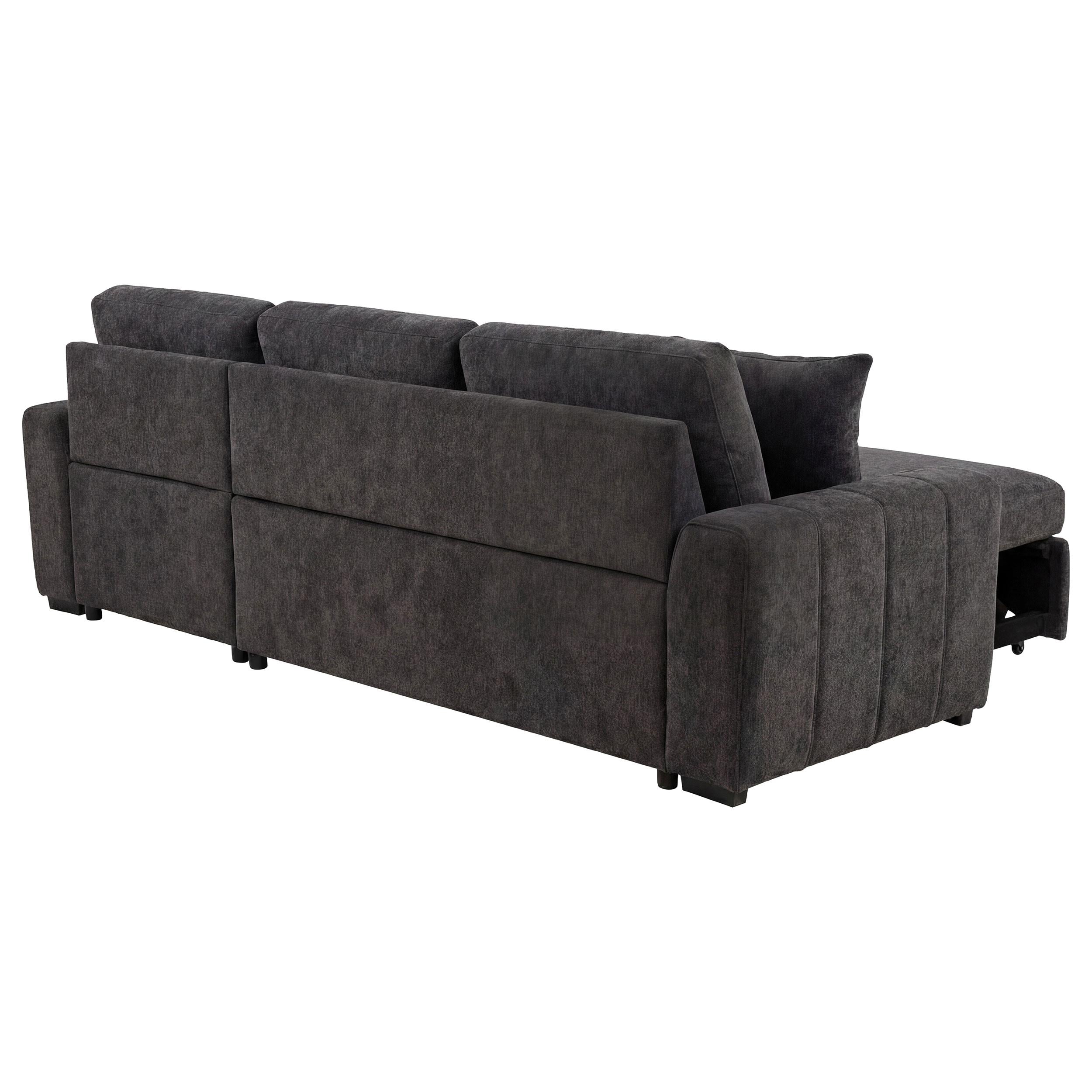  Coaster Furniture Pastrana 500359 Upholstered Sleeper Sectional Sofa RAF Chaise - Grey IMAGE 11